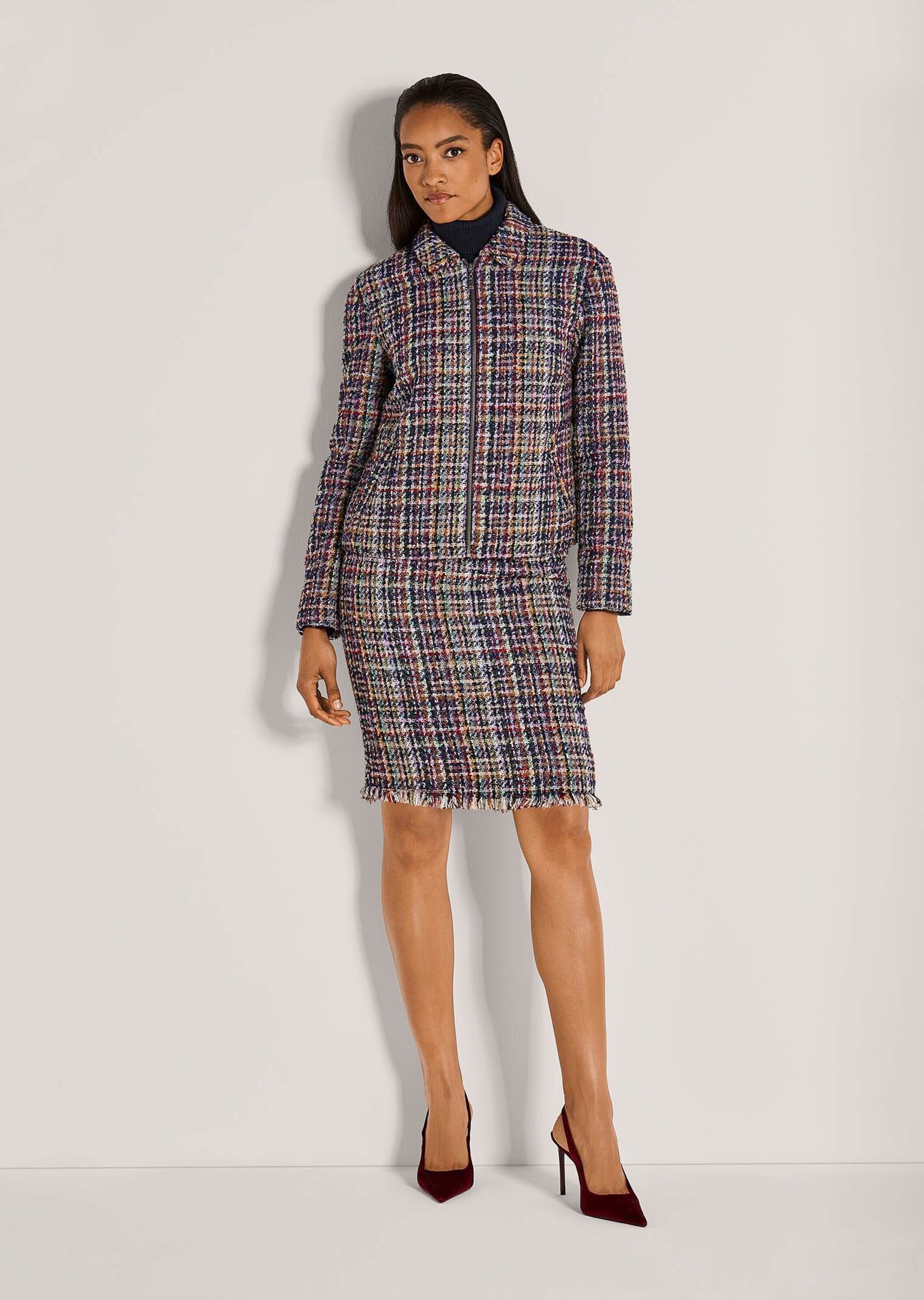 MADELEINE Jackenblazer "Tweedblazer Moderner Kurzblazer mit Zipper" günstig online kaufen