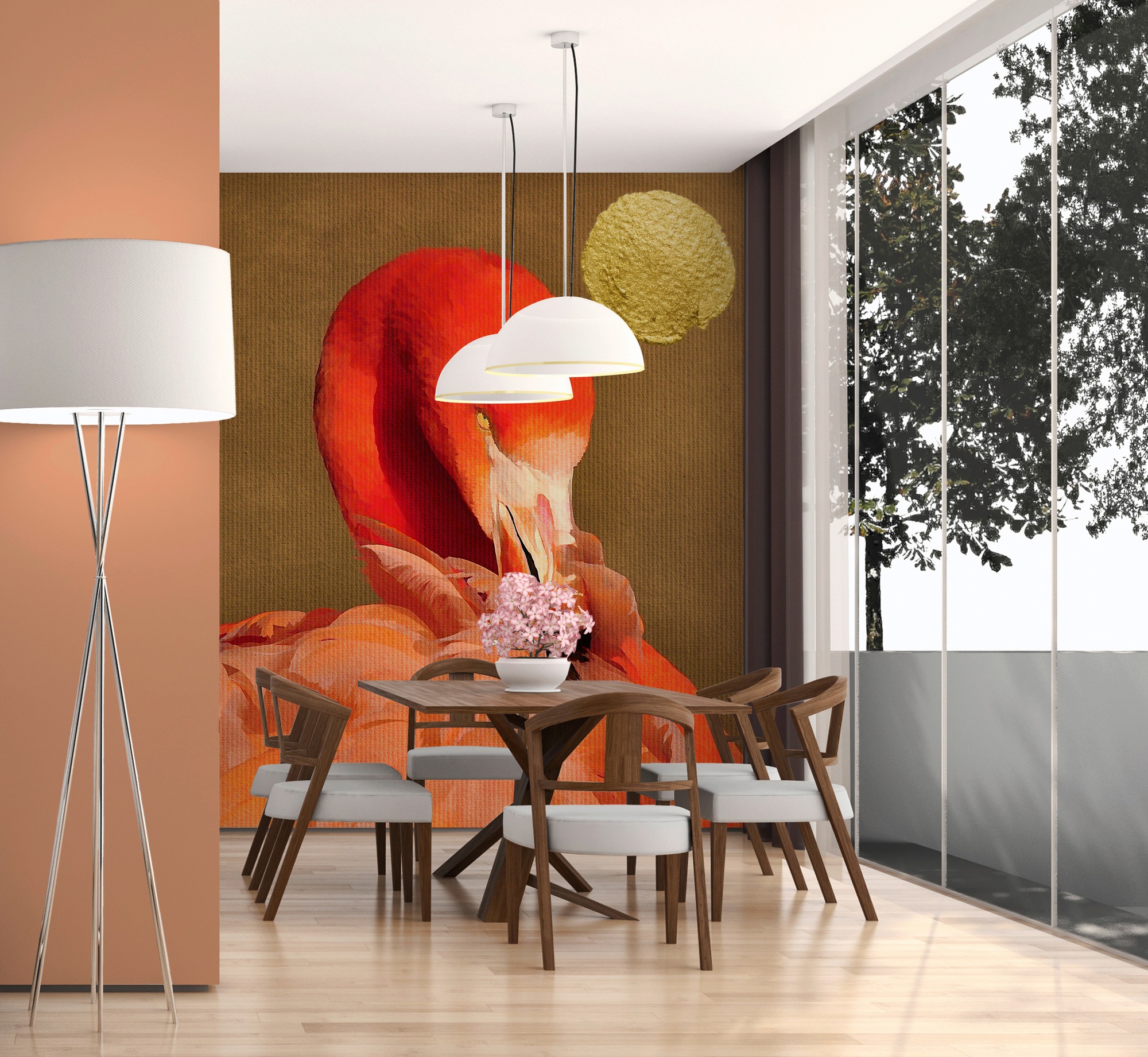 living walls Fototapete Sun«, Vlies, online Schräge bestellen | Wand, Flamingo in »ARTist BAUR