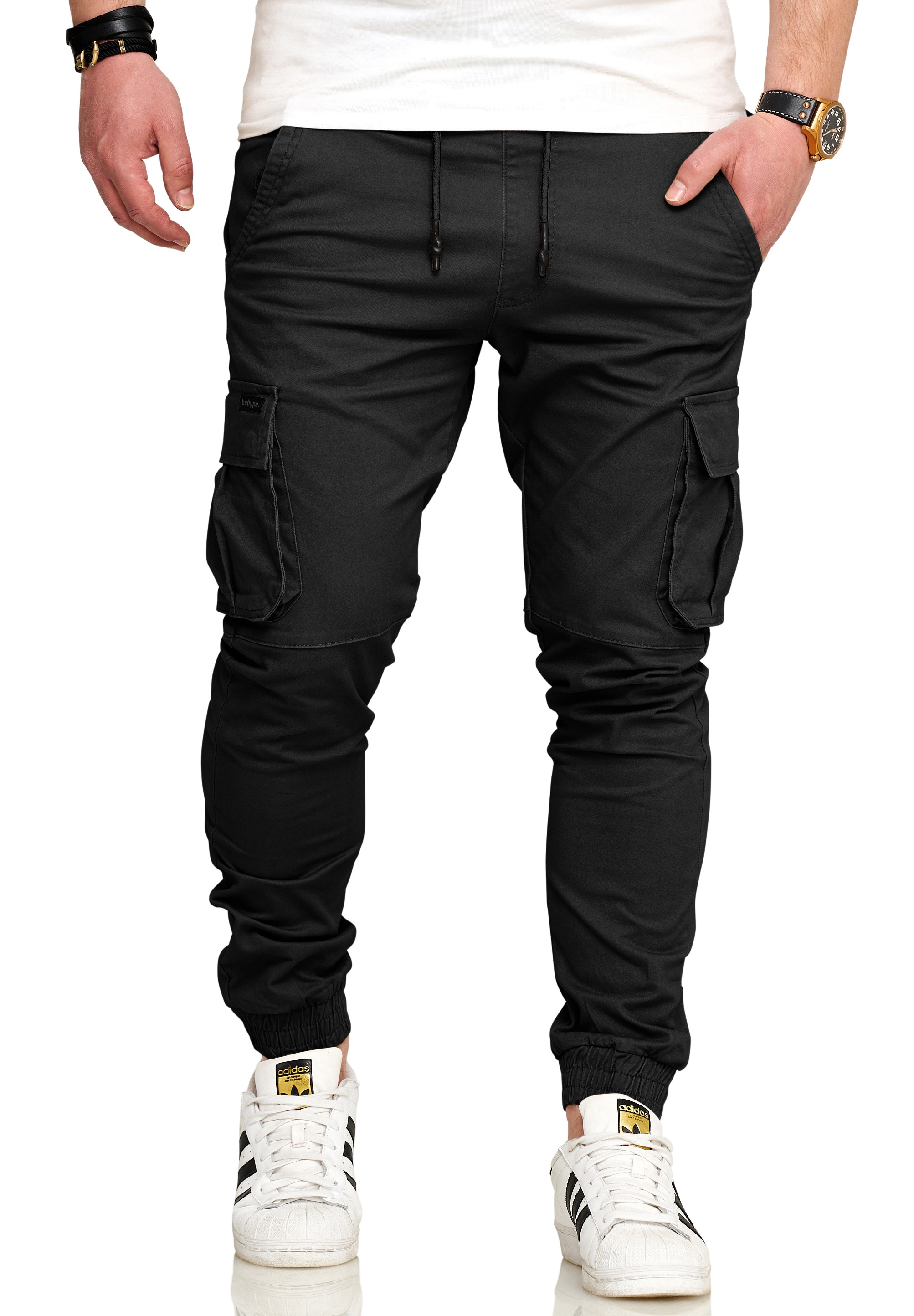 SOULSTAR Cargohose »Freizeithose Jogger-Hose mit elastischem Bund Stoffhose für Herren«  Herren Chino Jogger Jeans Hose Stoffhose Freizeithose