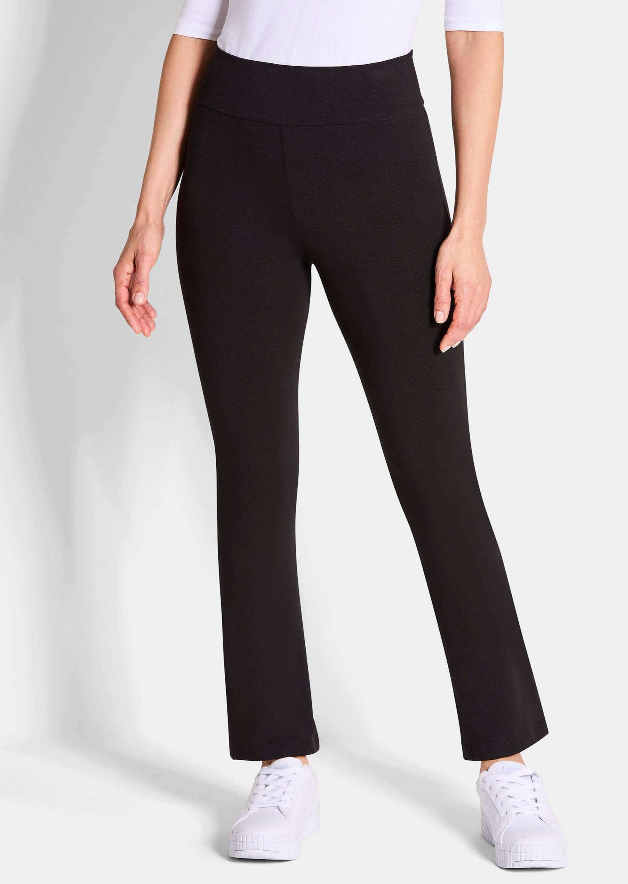 GOLDNER 2-in-1-Hose "Ausgestellte Leggings im Doppelpack" Rundumschlupfbund