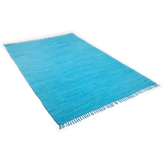 THEKO Teppich »Happy Cotton«, rechteckig, Handweb Teppich, Flachgewebe, reine  Baumwolle, handgewebt, mit Fransen | BAUR