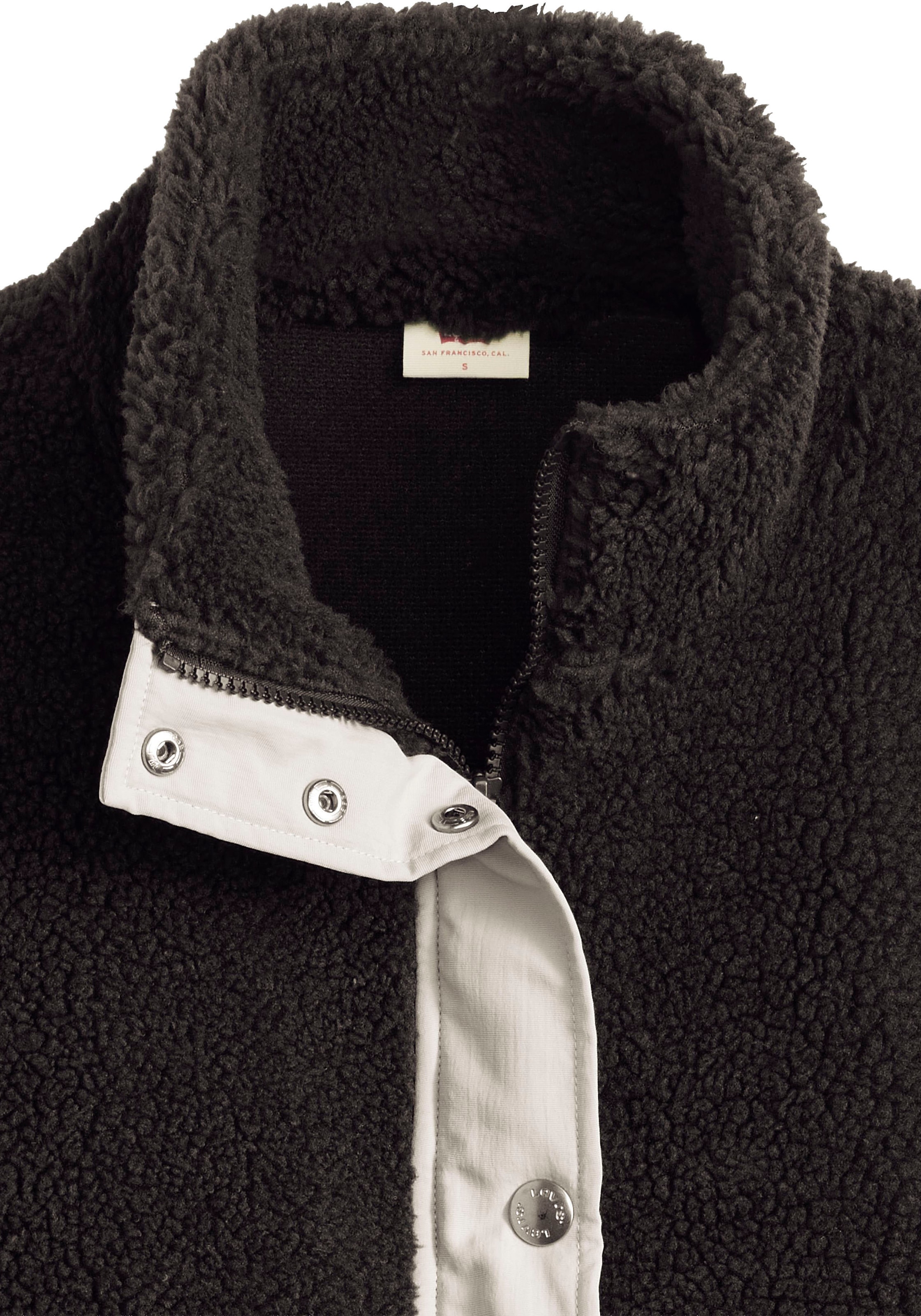 Levi's® Plüschjacke »LSE_VALLEY SHERPA JACKET« mit kontrastfarbenen Details und Tunnelzug, wärmend, Übergangsjacke