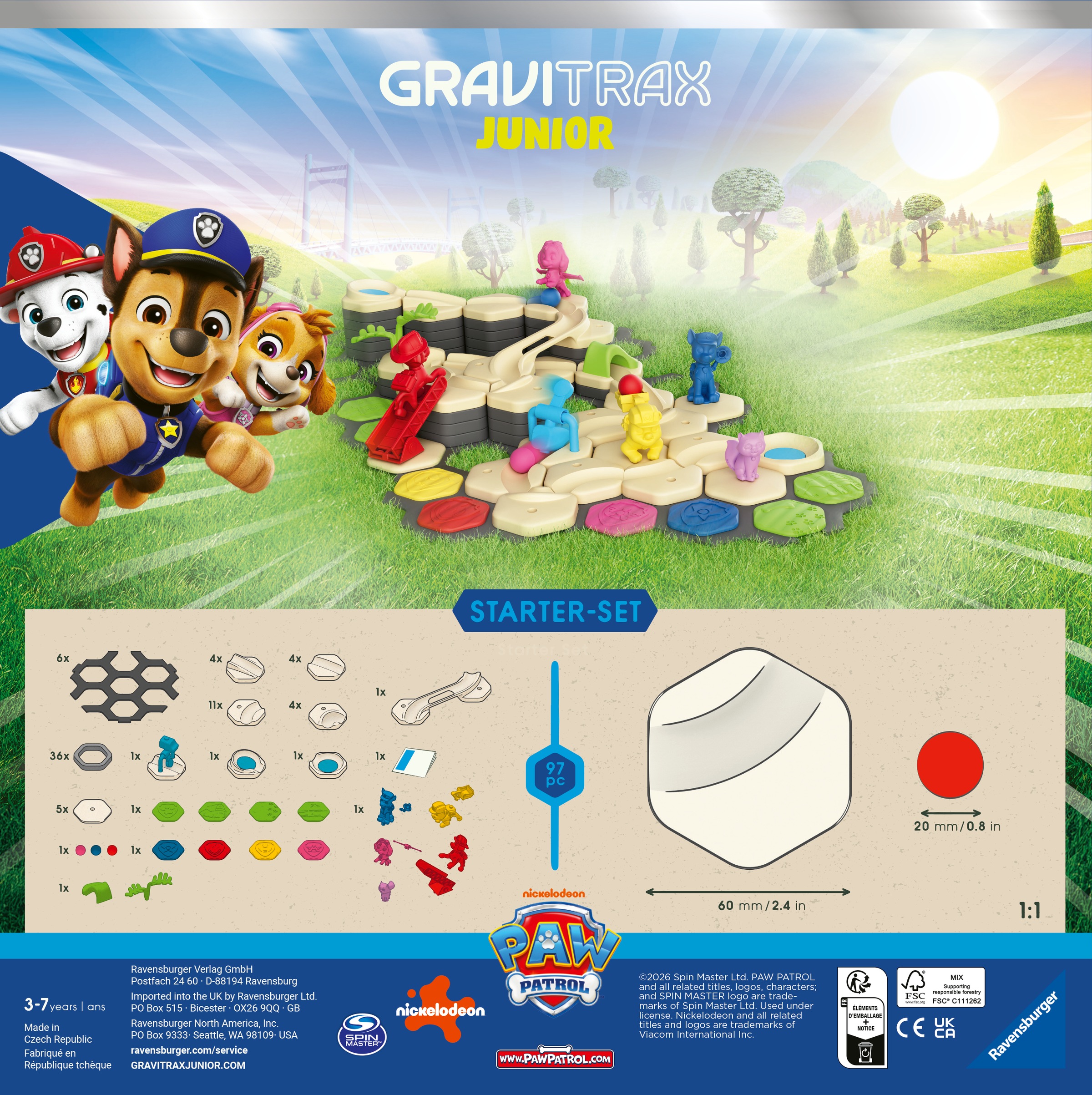 Ravensburger Kugelbahn-Bausatz »GraviTrax Junior Paw Patrol - Starter-Set L« Made in Europe