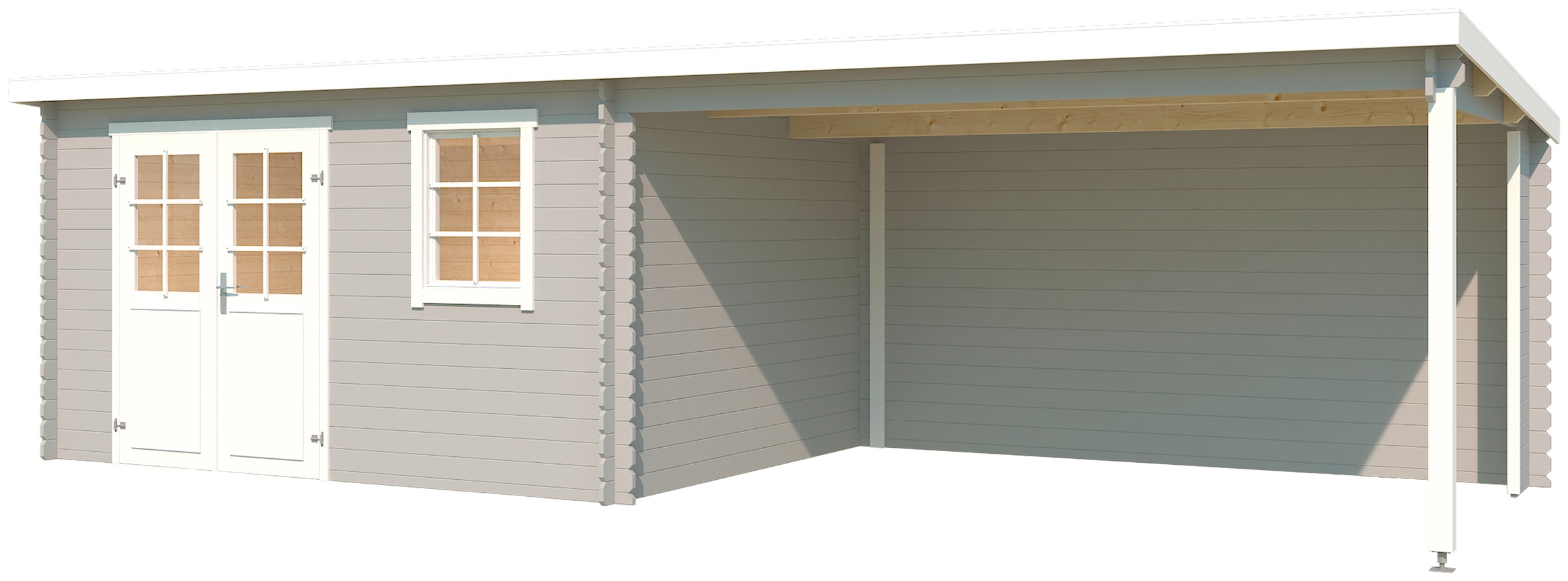 LASITA MAJA Gartenhaus "Reno" Blochbohlenhaus 28mm Anbau, Fundamentmass 380 günstig online kaufen