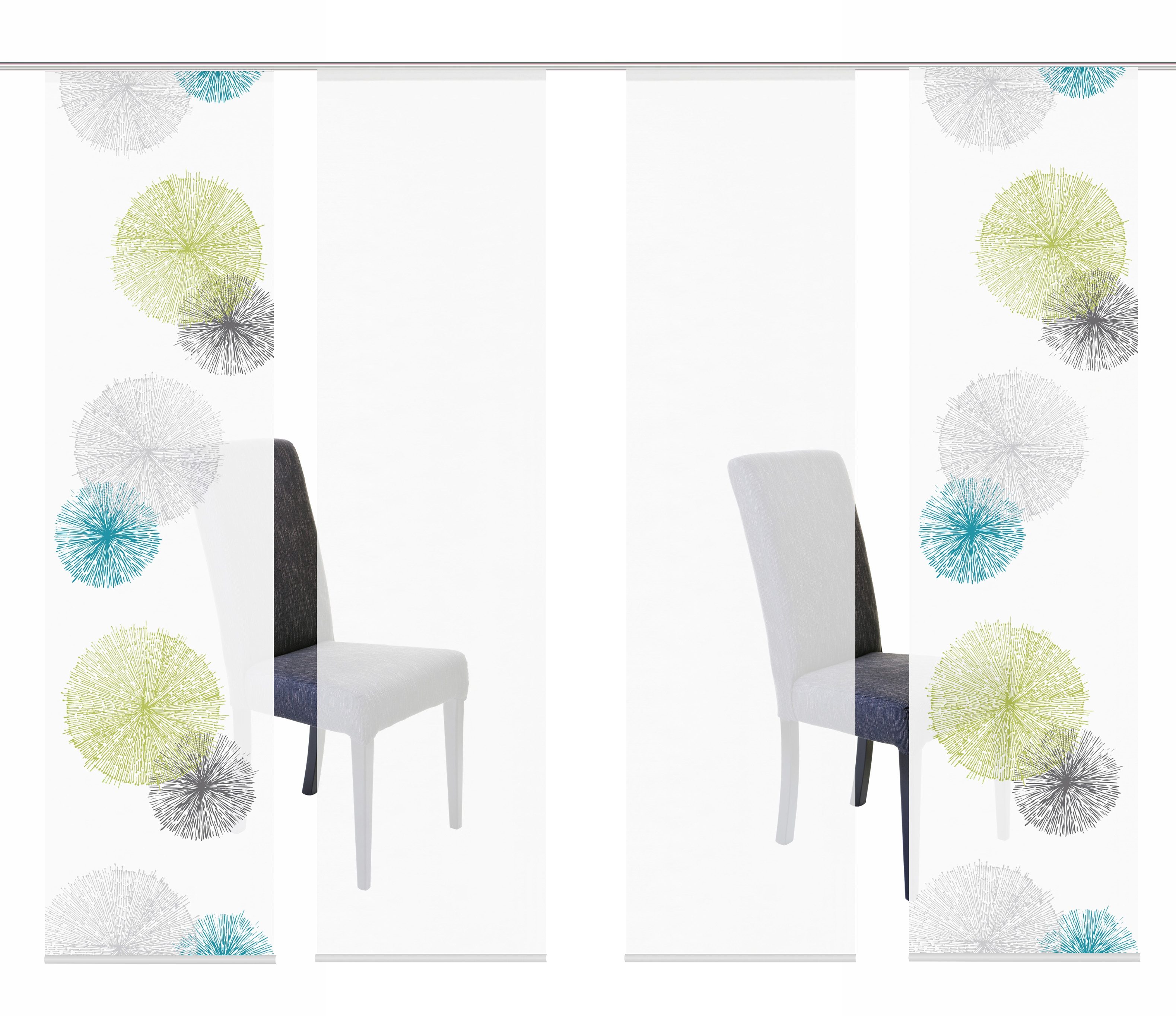 HOME WOHNIDEEN Schiebegardine "SCOPPIO" Klettband 4 Stk. tlg. HxB: 245x60, günstig online kaufen