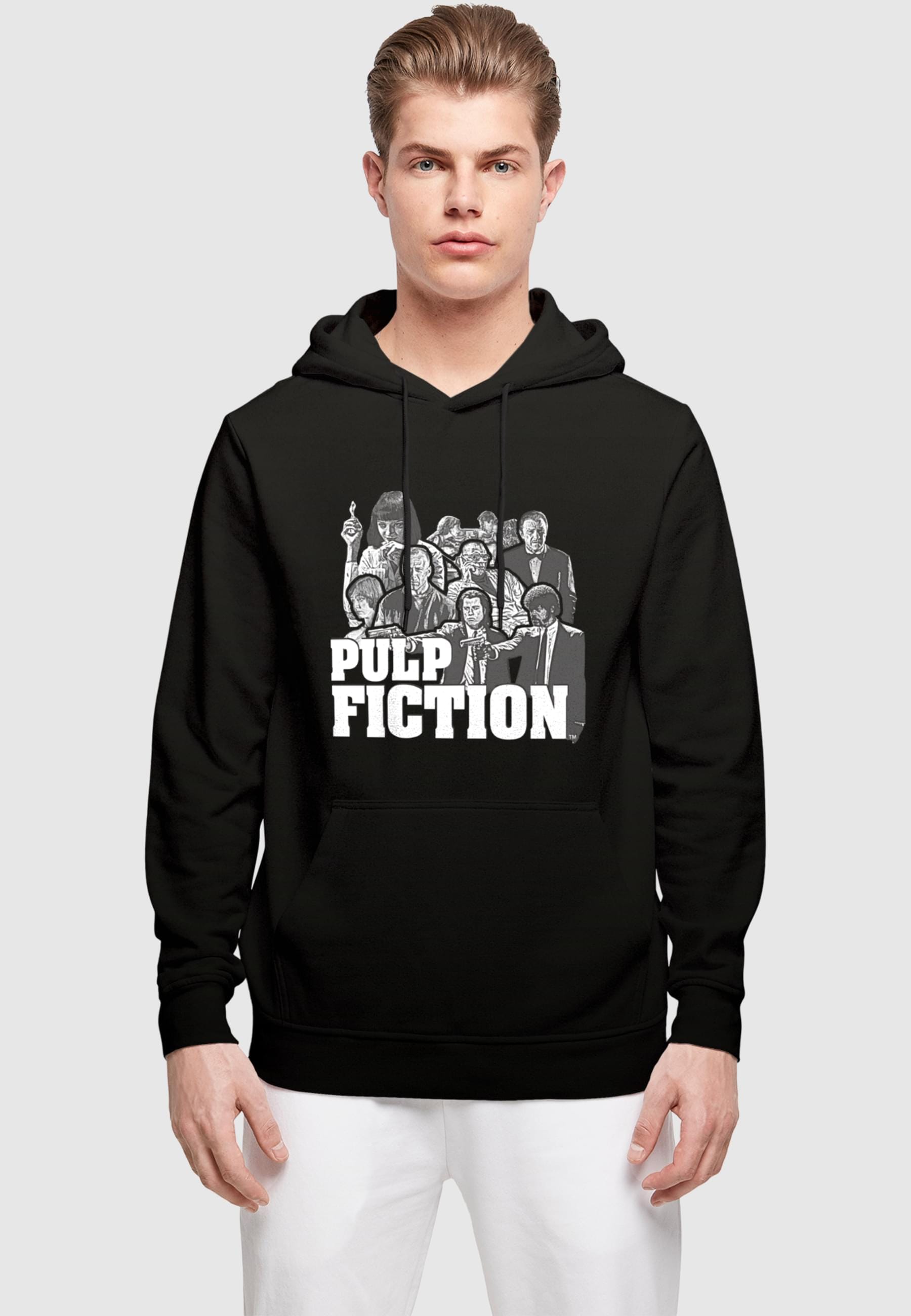 Merchcode Kapuzensweatshirt »Merchcode Pulp Fiction - Cast Graphic Basic Hoody«, (1 tlg.)