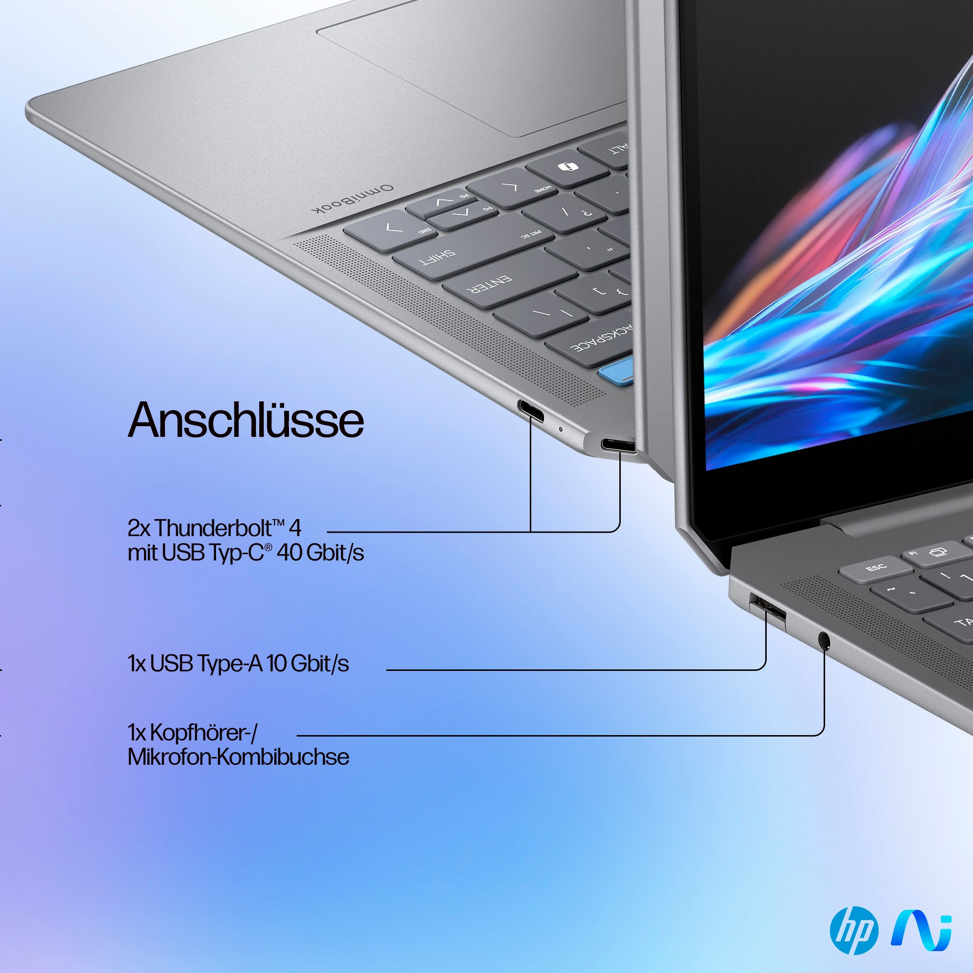 HP Convertible Notebook »OmniBook Ultra 14-fd0099ng«, 35,6 cm, / 14 Zoll, AMD, Ryzen™ AI 9, Radeon 890M, 2000 GB SSD