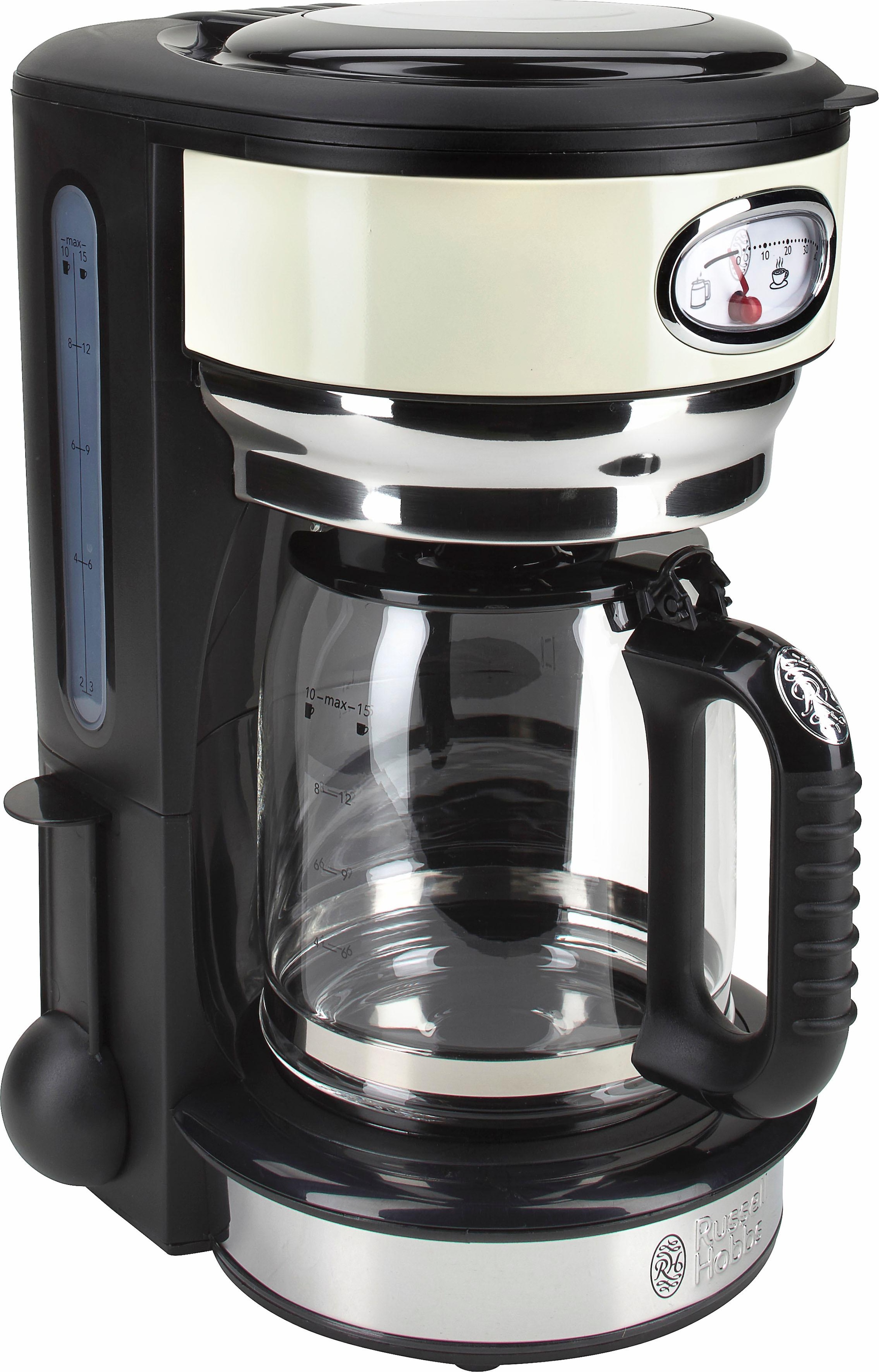 RUSSELL HOBBS Filterkaffeemaschine »Retro Vintage Cream 2170256«, 1,25