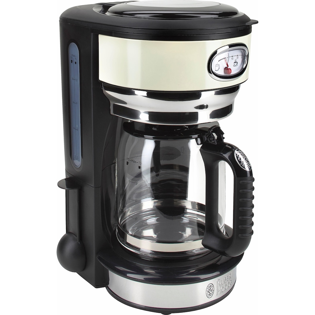 RUSSELL HOBBS Filterkaffeemaschine »Retro Vintage Cream 21702-56«, 1,25 l Kaffeekanne, Papierfilter, 1x4