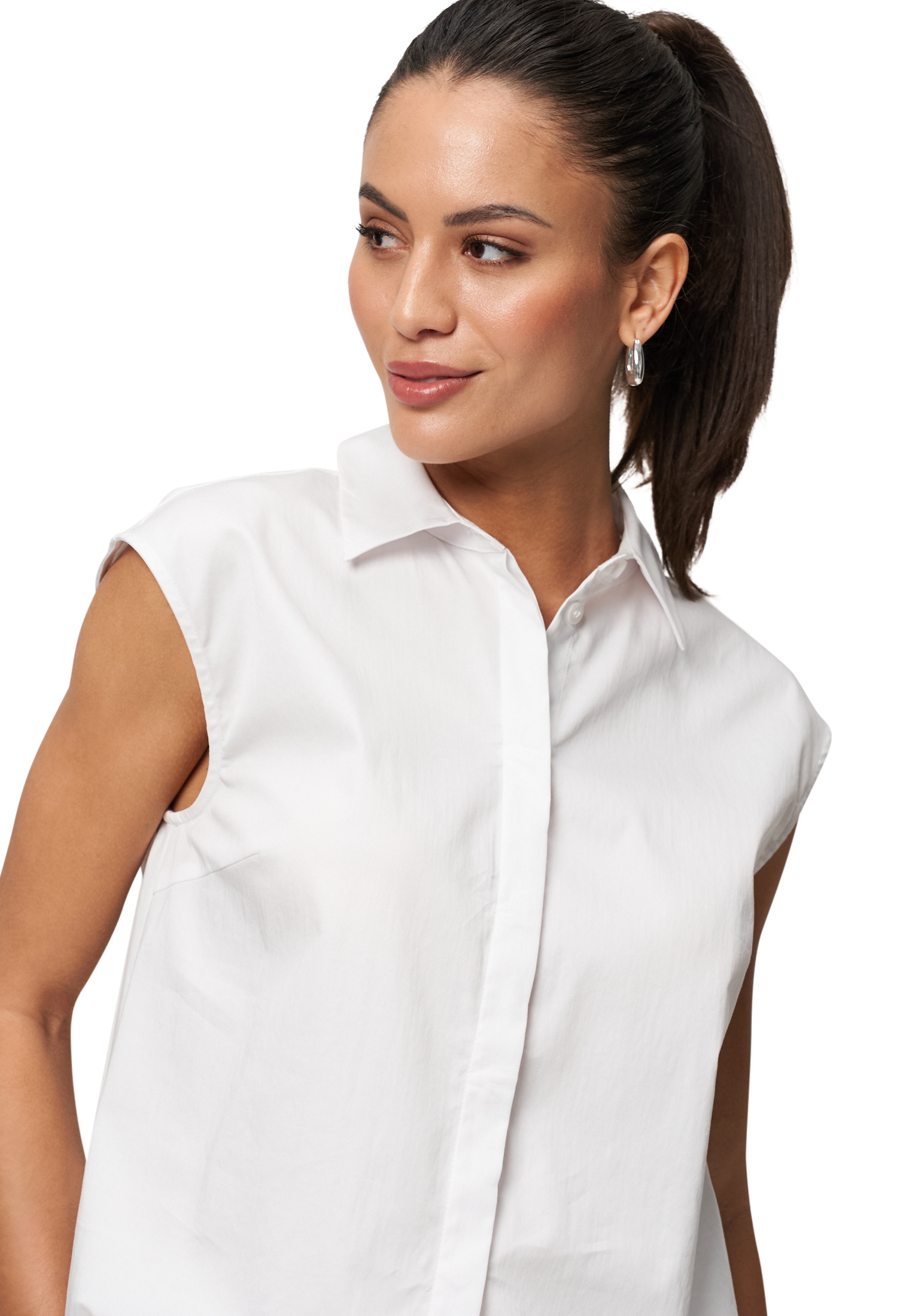 Zero Klassische Bluse »zero Bluse mit Bindeband«
