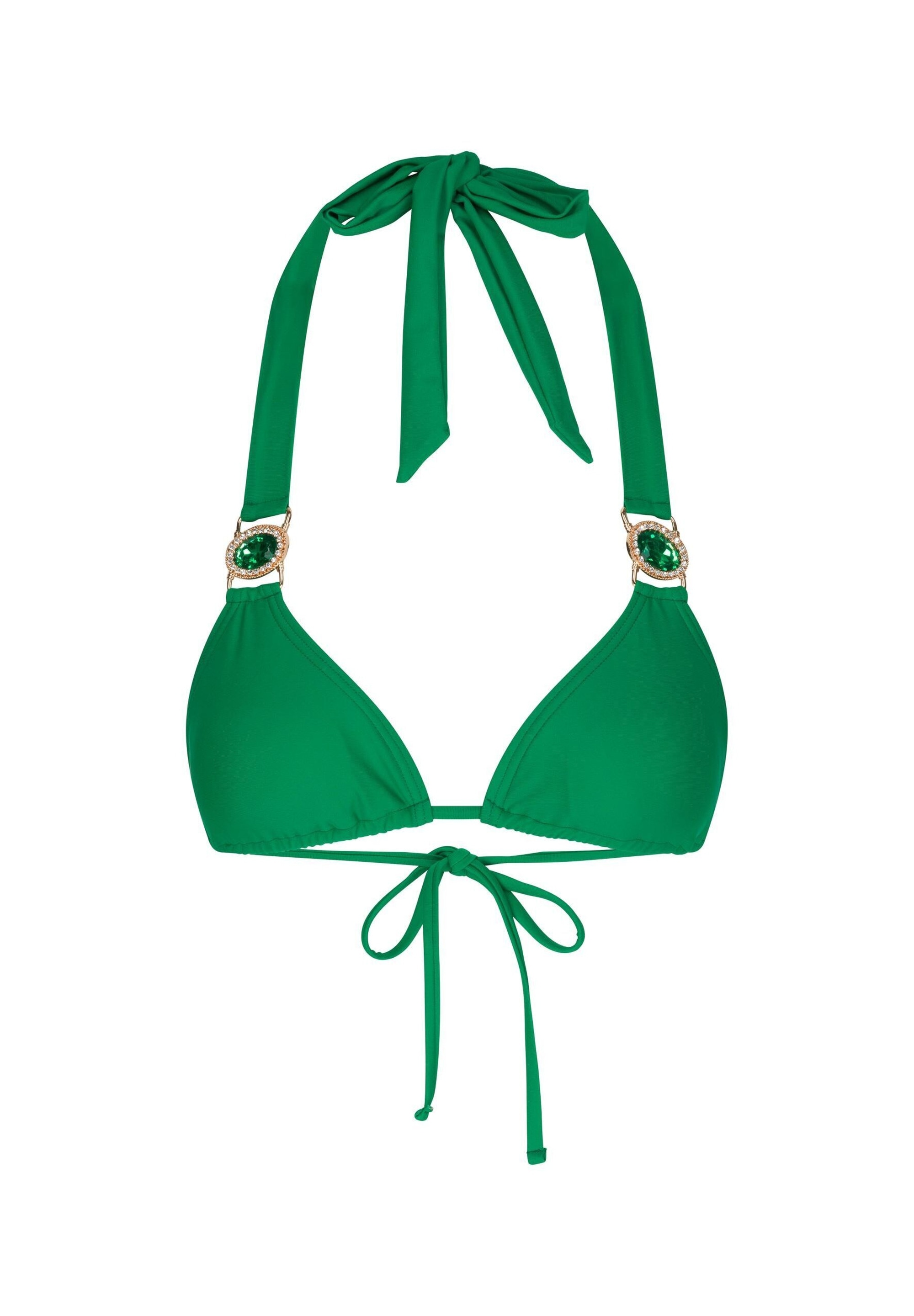 Moda Minx Triangel-Bikini-Top »Amour«, (1 St.), mit seitlicher Bindung und tollem Steinbesatz