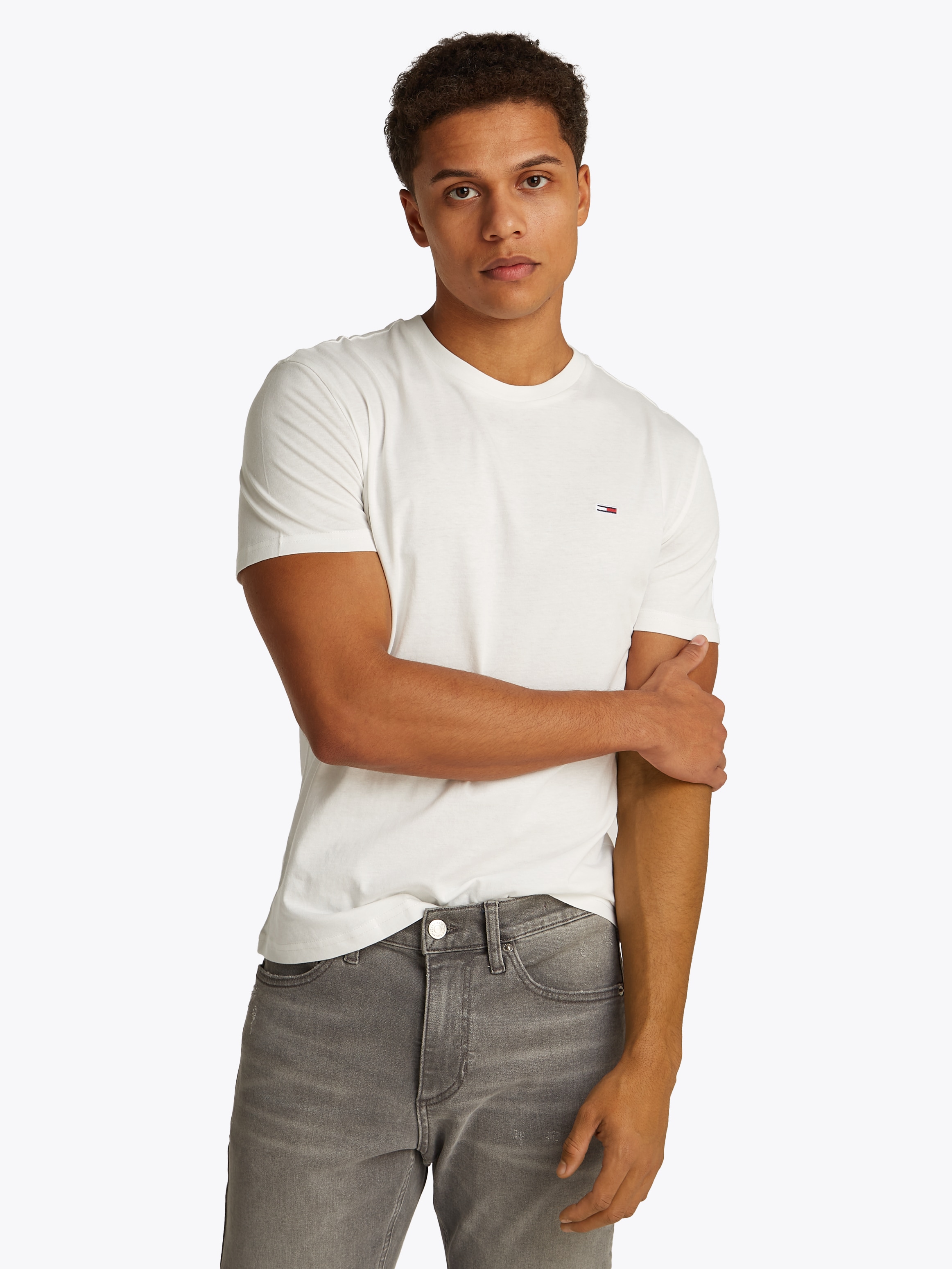 Tommy Jeans T-Shirt »TJM XSLIM 3 PACK TEE«, Mit Rundhalsausschnitt
