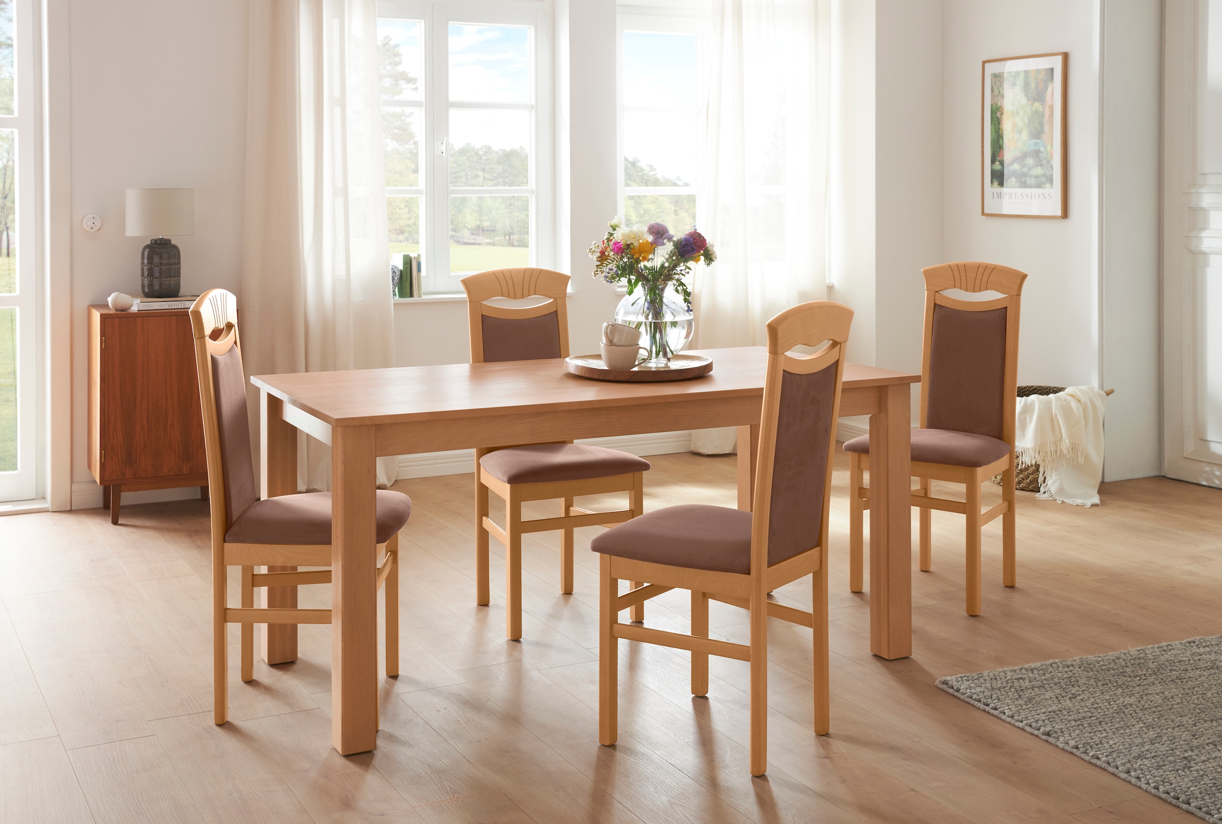 Home affaire Esszimmerstuhl "Franz", (Set), 2 St., Microfaser, strapazierfä günstig online kaufen
