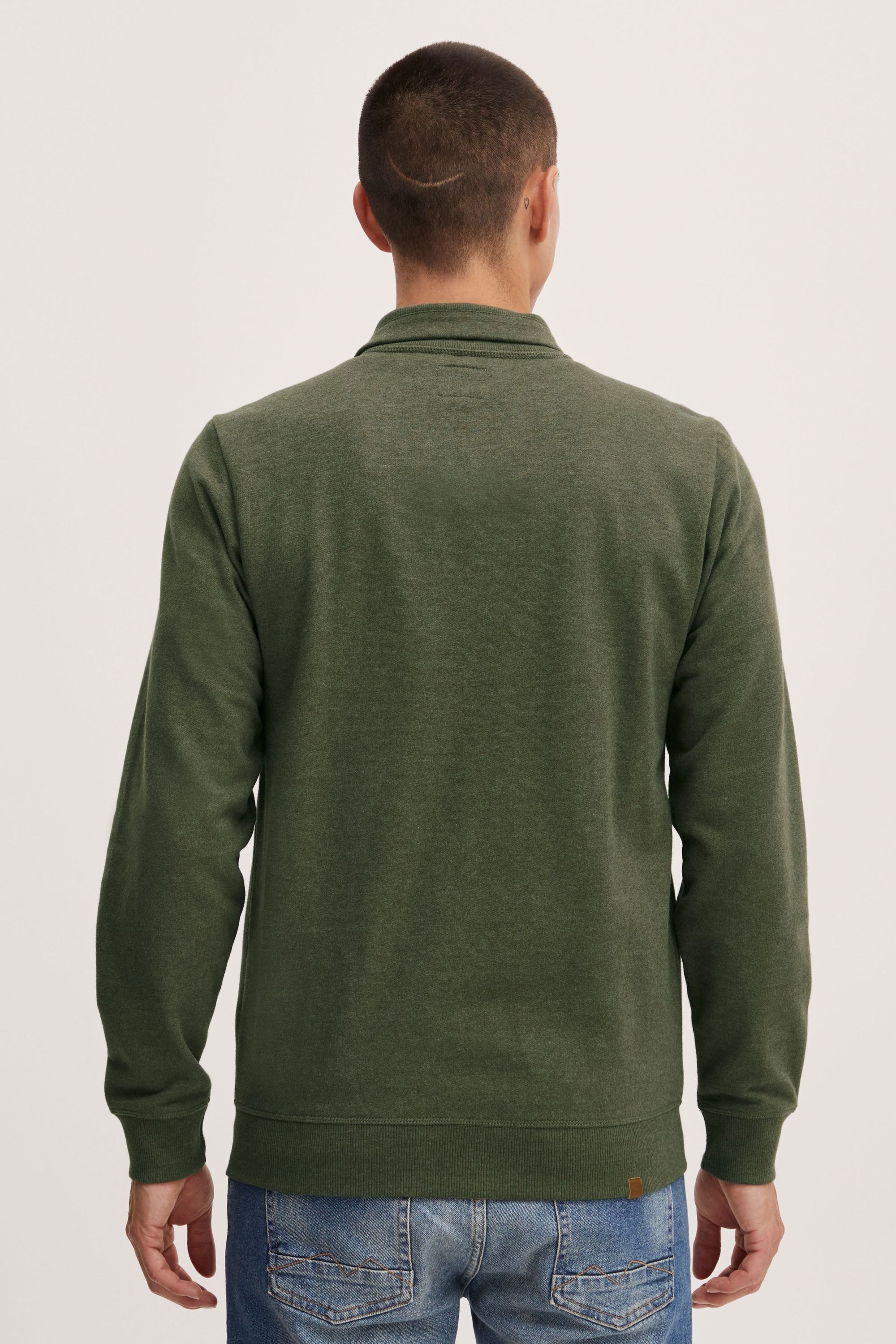 Kapuzenpullover BLEND "BHAlio", Herren, Gr. L, ivy grün, Sweatware, 60% Baumwolle, 40% Polyester, unifarben, regular fit normal, ohne Ausschnitt, eingesetzt, Pullover Kapuzenpullover, Sweatshirtjacke mit zwei Eingriffstaschen 6
