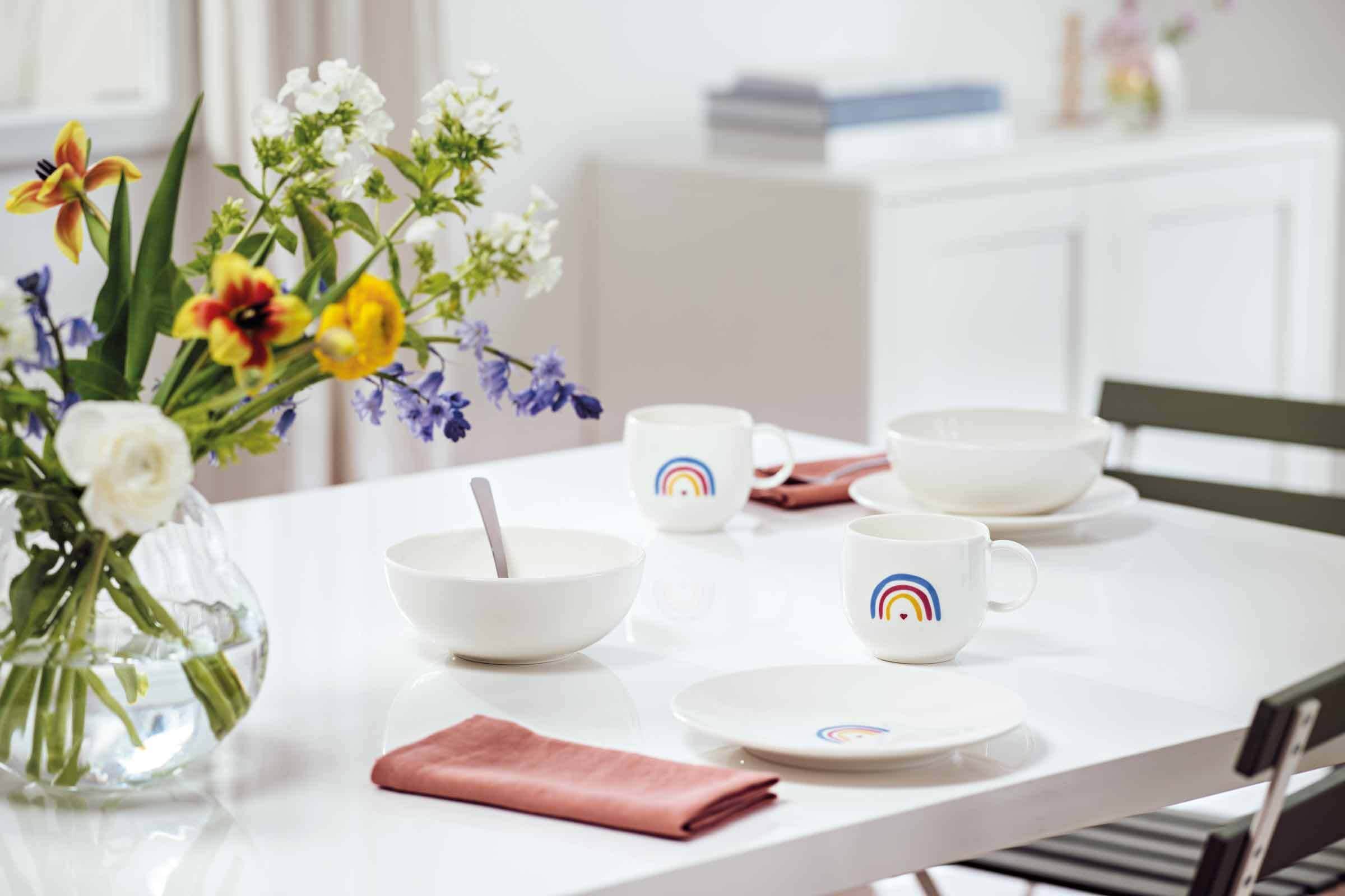 Villeroy & Boch Frühstücksteller »Frühstücksteller Be Happy With Love ø 21,2 cm bunt«