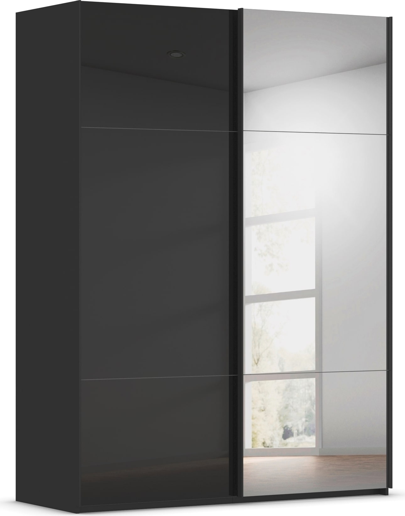 rauch Schwebetürenschrank "Kleiderschrank Schrank Garderobe Schlafzimmerschrank CONTIDO" 3 verschiedene Ausstattungen BASIC/CLASSIC/PREMIUM (inkl. SOFT-CLOSE), aus hochwertigem Material in 6 Breiten 2 Griff-Farben MADE IN GERMANY