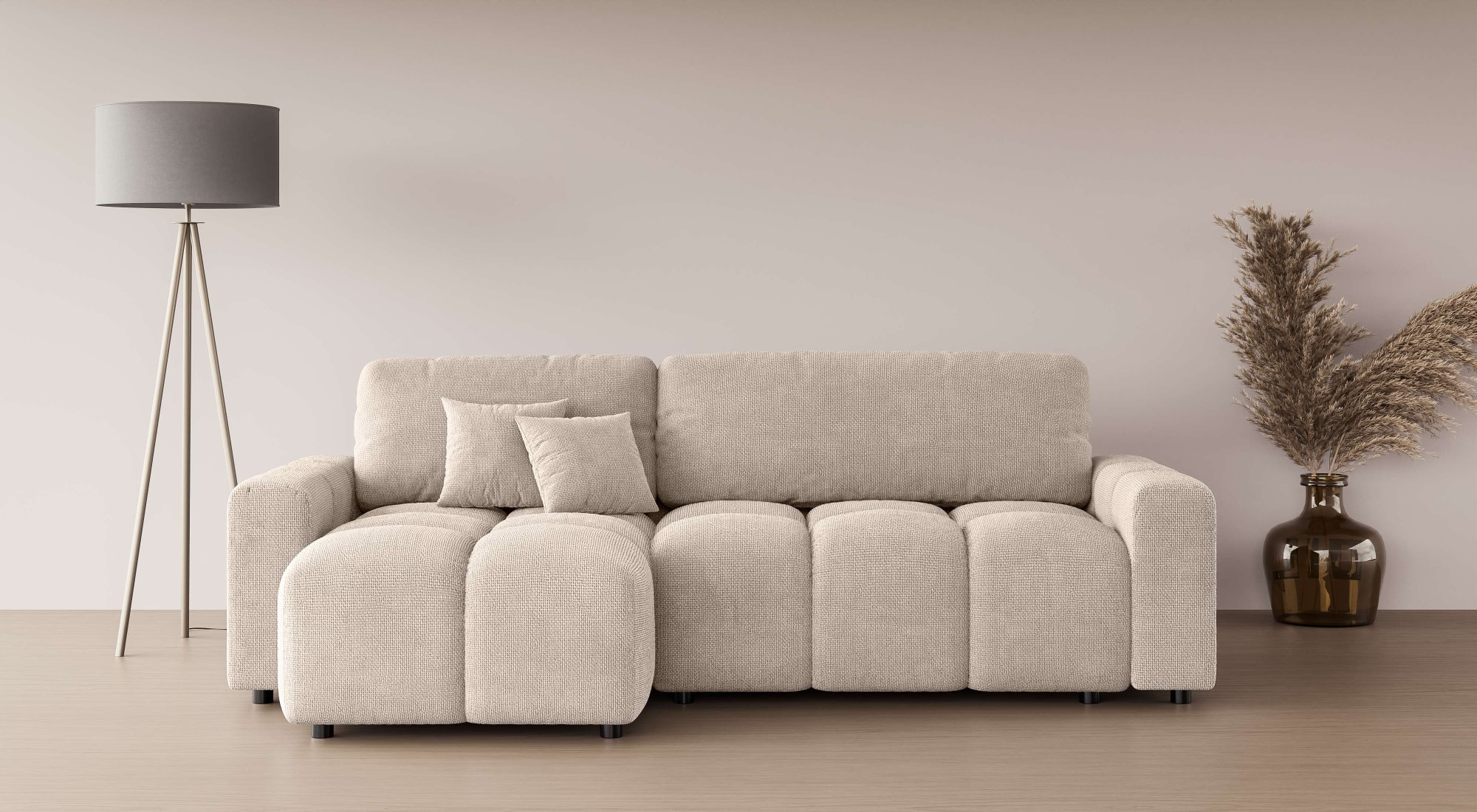 Home affaire Ecksofa "FELICI, Schlafsofa 233cm, L-Form mit Recamiere beidse günstig online kaufen