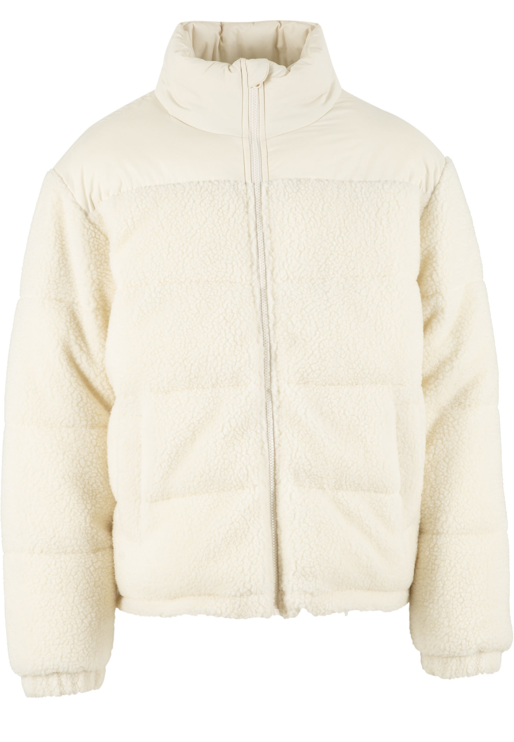 URBAN CLASSICS Winterjacke "Urban Classics Teddy Puffer Jacket" 1 Stk. tlg. ohne Kapuze