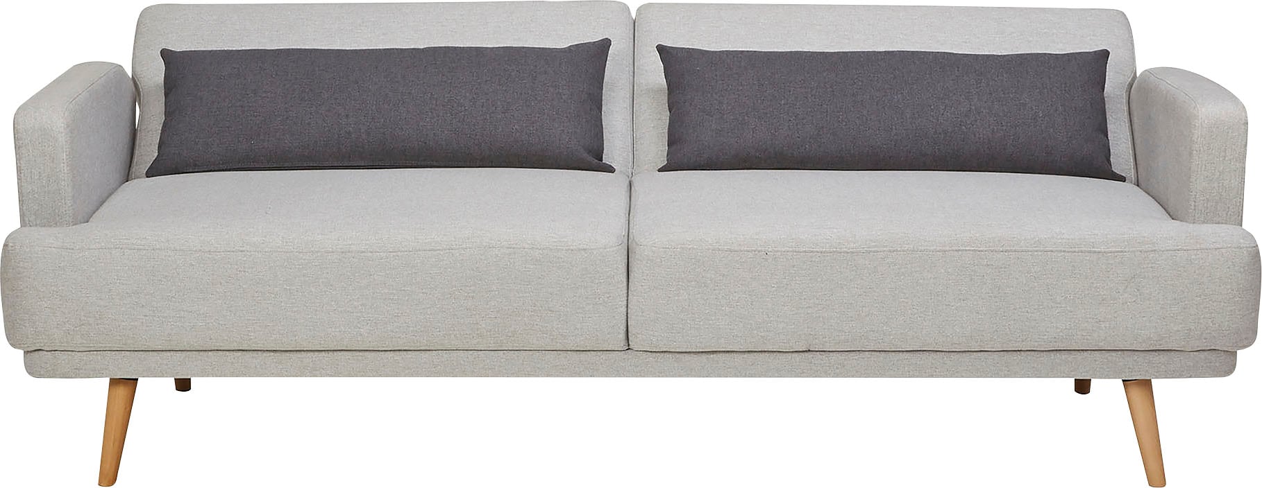 SalesFever Schlafsofa »Malmö, 2,5-Sitzer, Sofa inkl. Zierkissen«, mit Schlaffunktion, Breite 214 cm