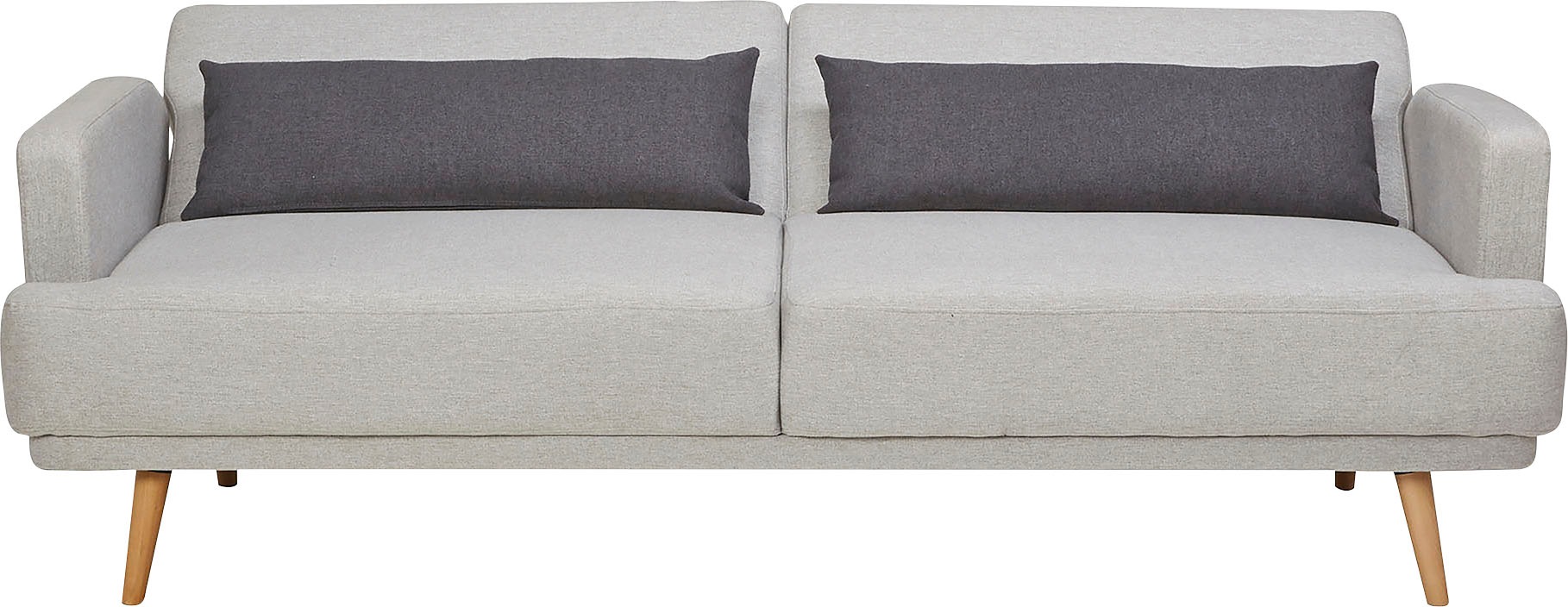 SalesFever Schlafsofa "Malmö - Komfortabler 2,5-Sitzer inklusive Zierkissen günstig online kaufen