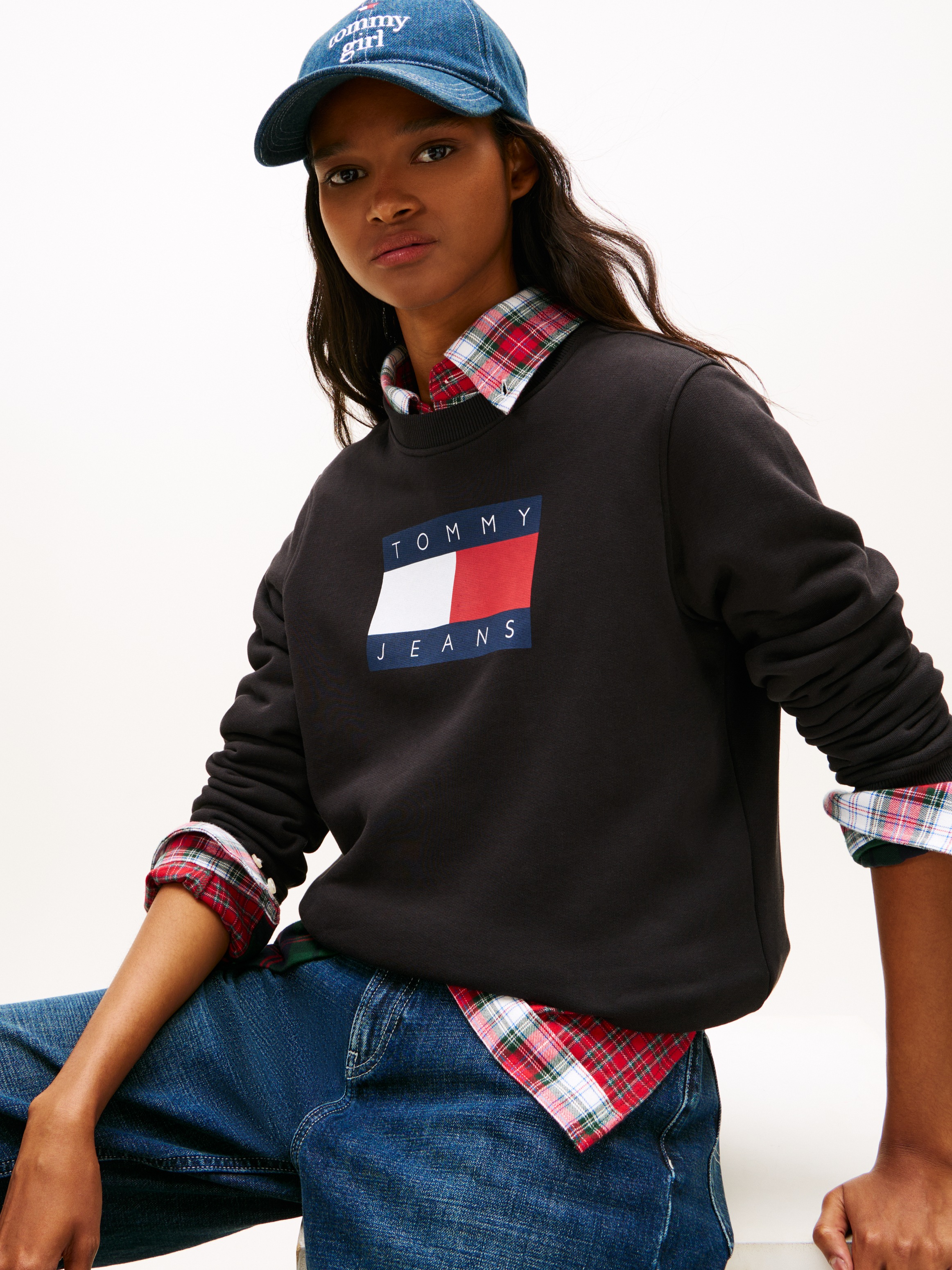 Tommy Jeans Sweatshirt "TJW REG TJ FLAG CREW" günstig online kaufen