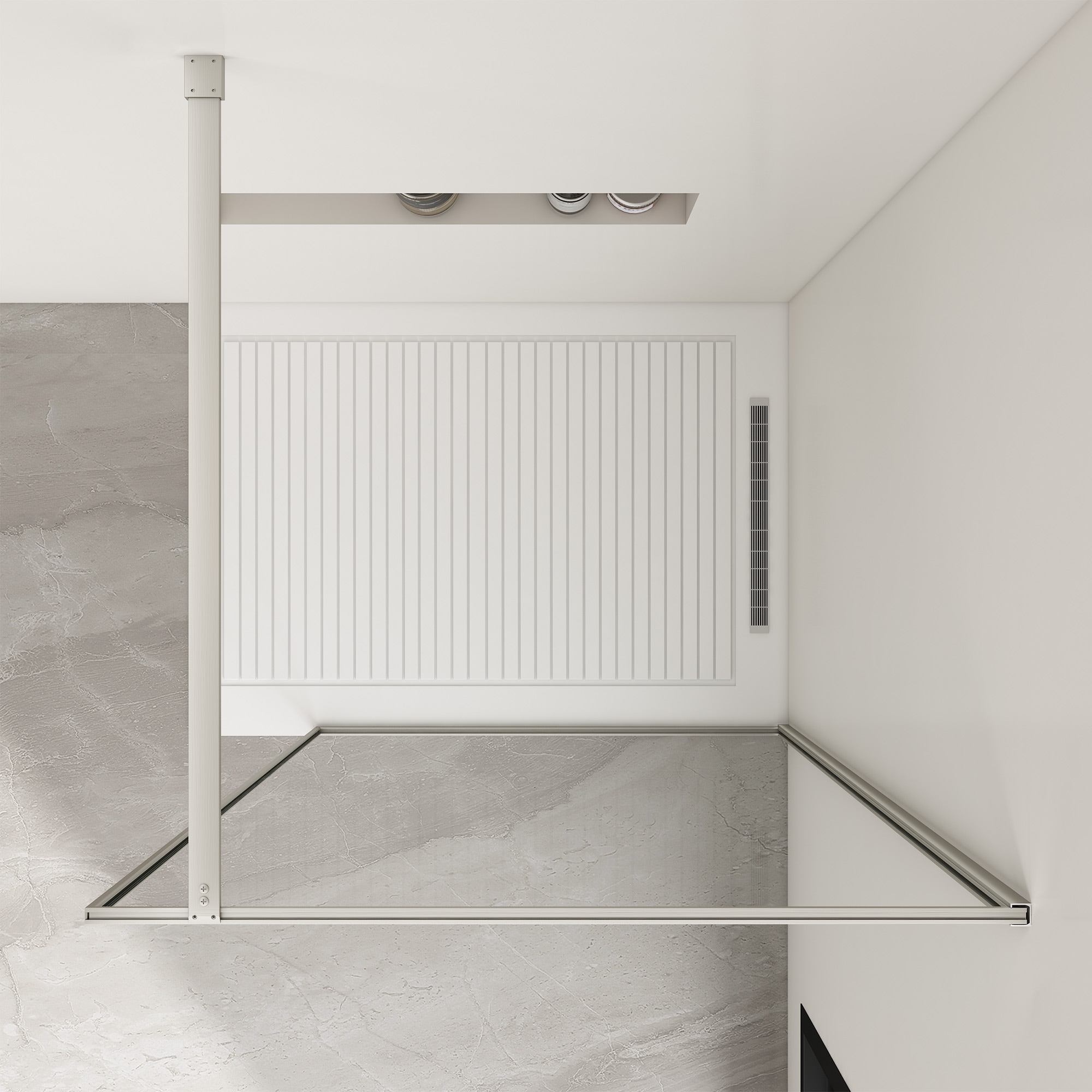 welltime Walk-in-Dusche »Frame« Rundumrahmen, auch mit stabilisierendem Eckregal in der Plus Variante