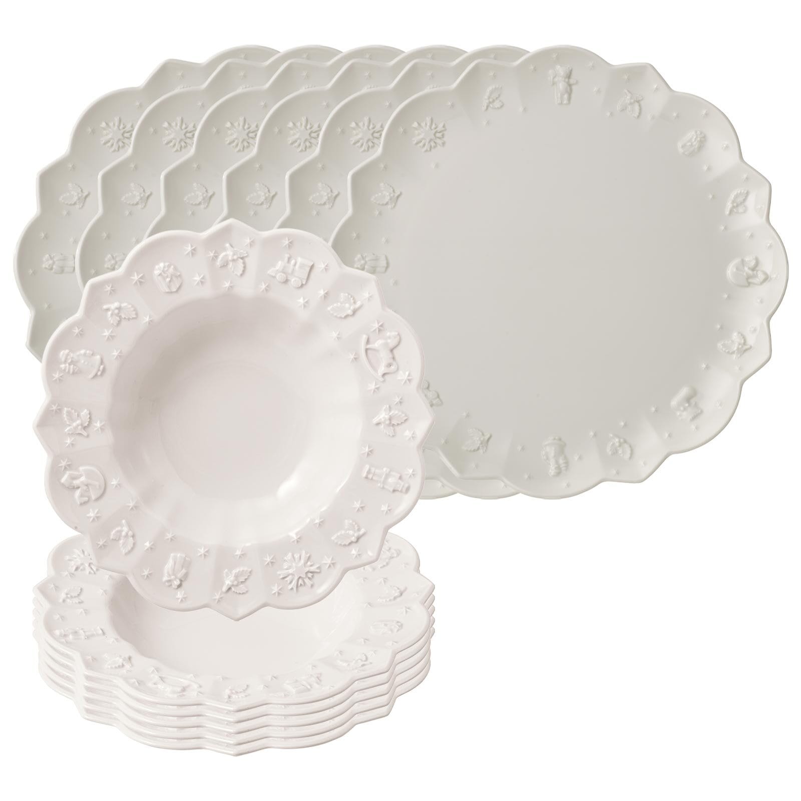 Villeroy & Boch Geschirr-Set "Tafelservice Toys Delight Royal Classic 12er Set weiß"