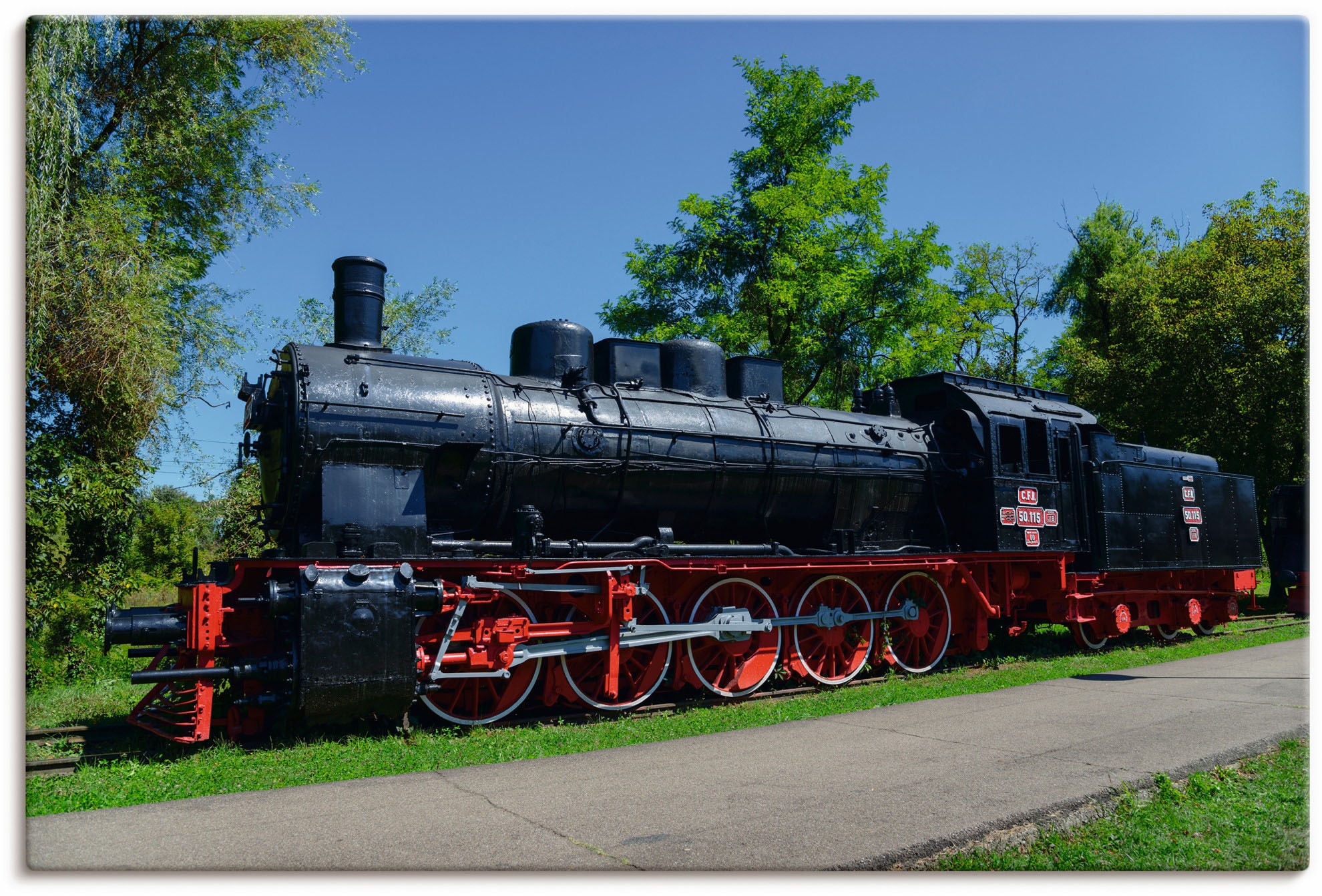 Artland Wandbild »CFR 50.115, Eisenbahn Museum, Resita«, Zugbilder, (1 St.), als Alubild, Leinwandbild, Wandaufkleber oder Poster in versch. Größen