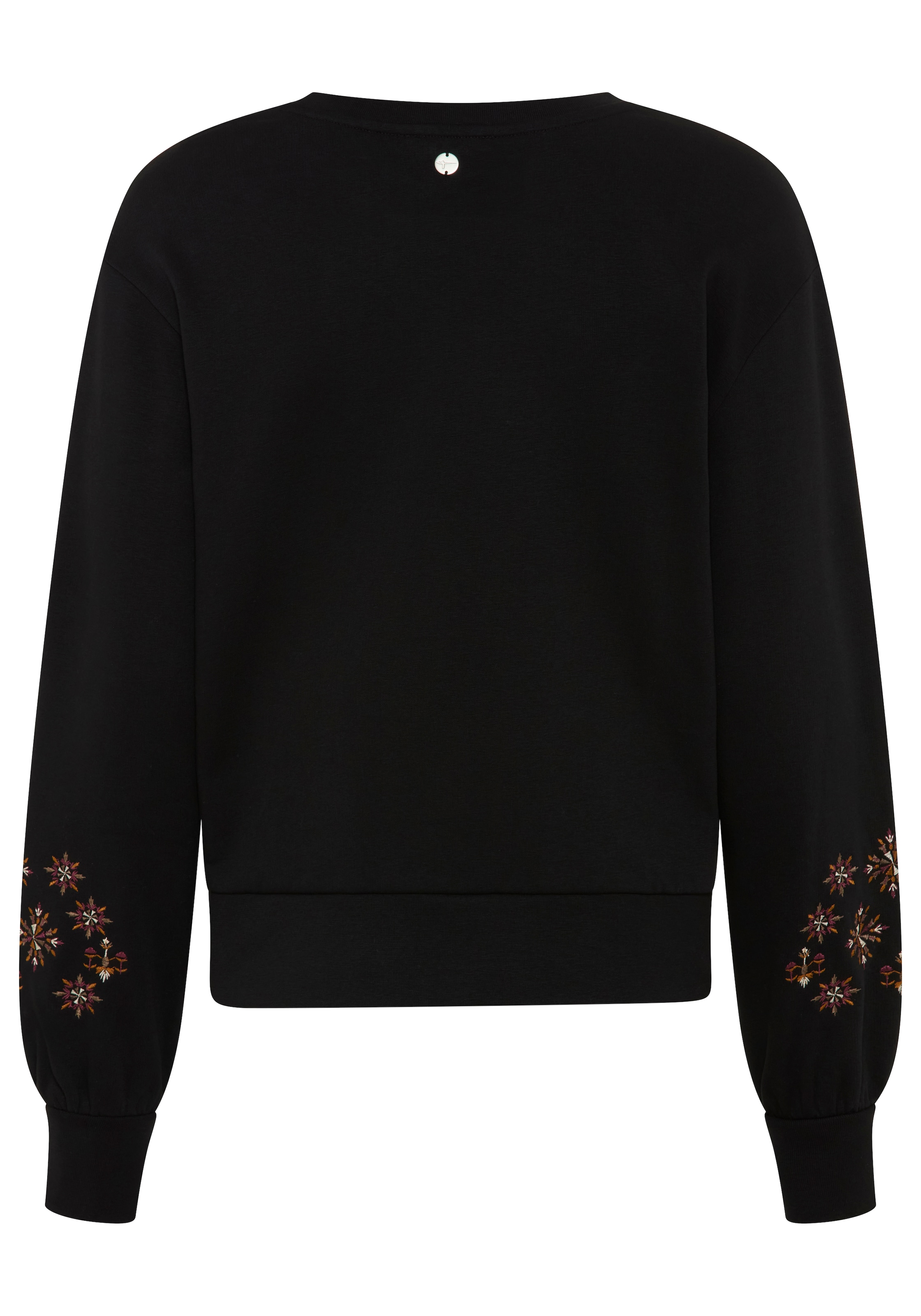 Tamaris Sweater »mit Blumen-Stickerei«, aus elastischer Baumwollqualität
