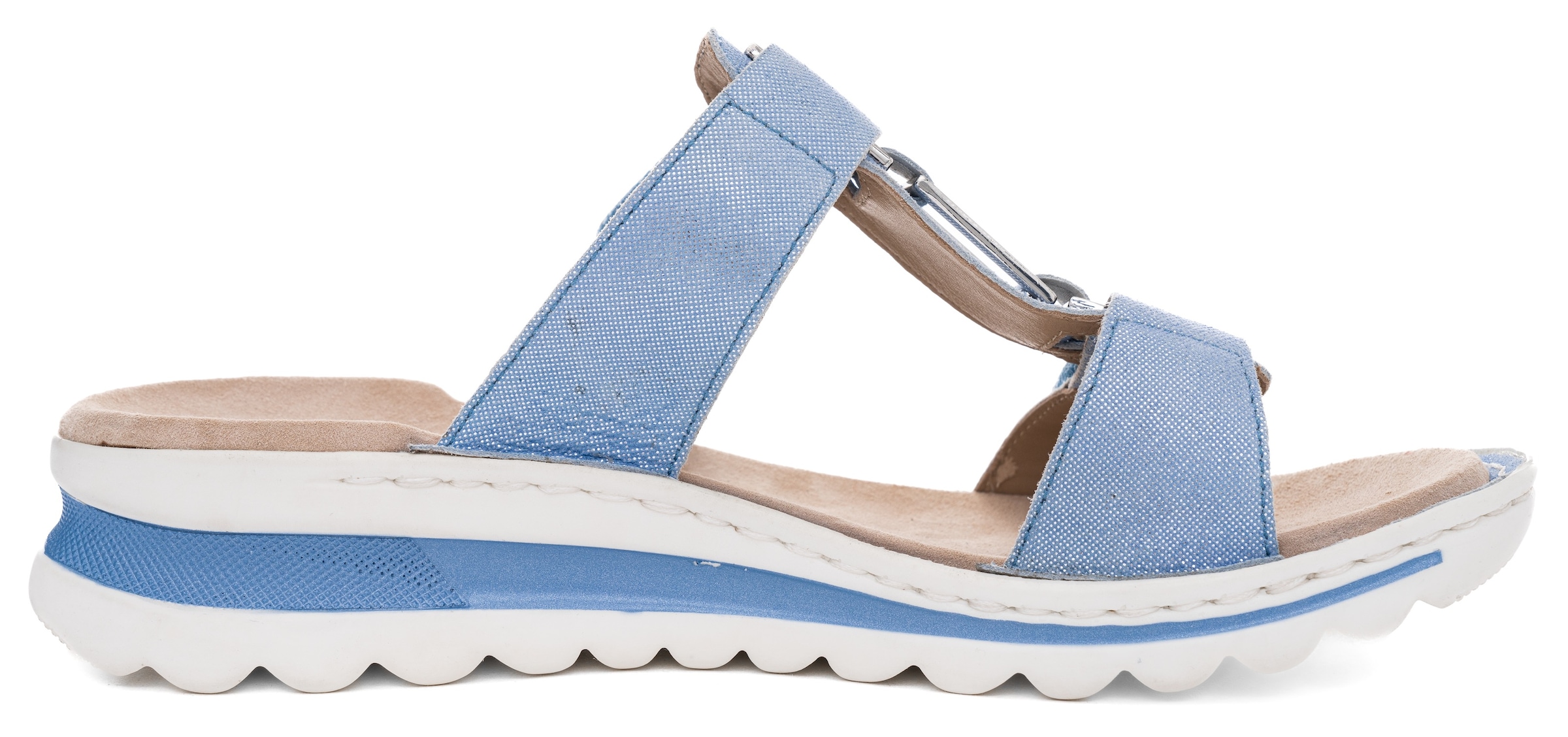 Ara Pantolette »TAMPA«, Keilabsatz, Sommerschuh, Schlappen mit Schmuckelement, G-Weite