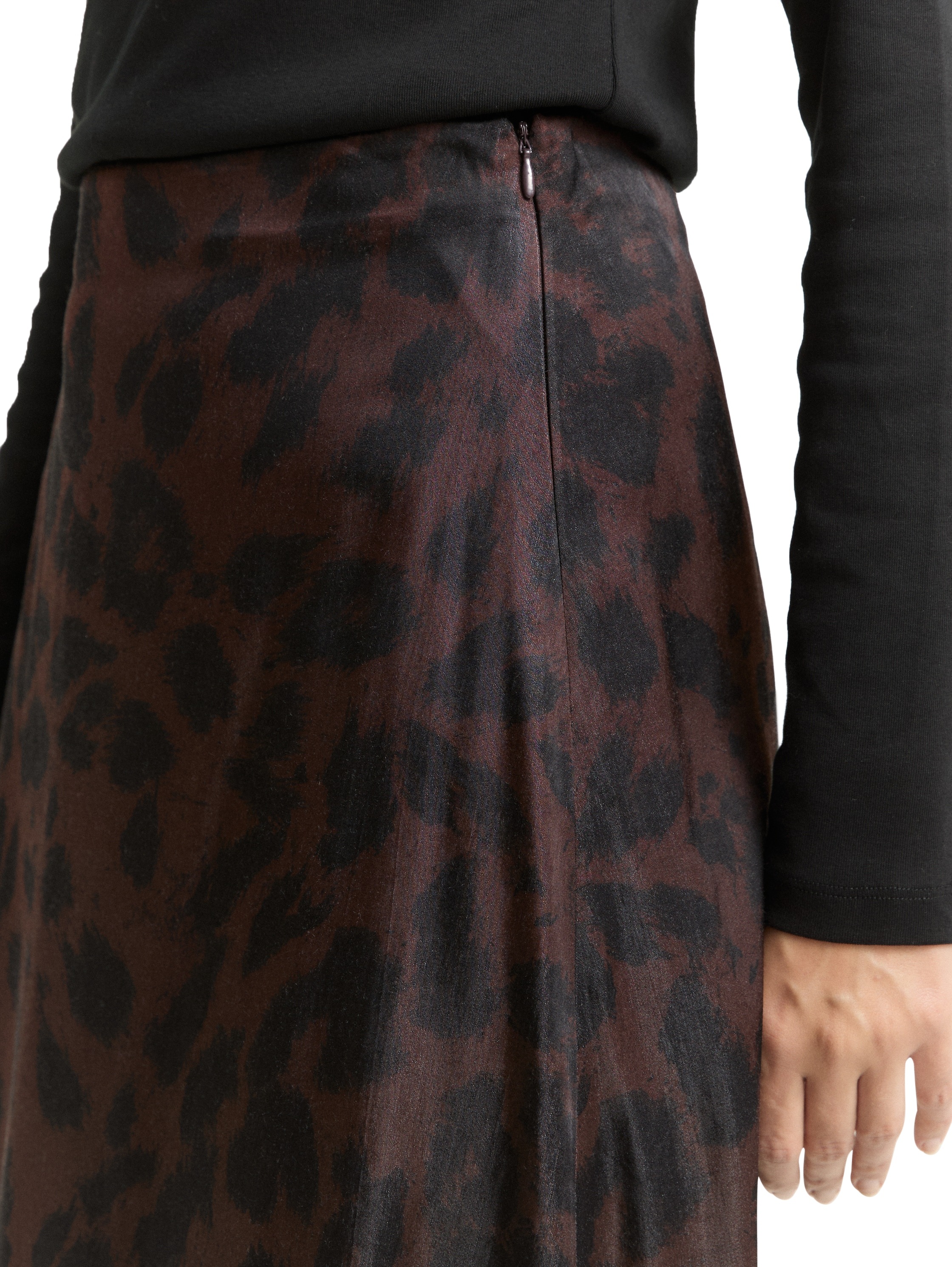 TOM TAILOR Satinrock »High waist maxi« mit verdecktem Reißverschluss