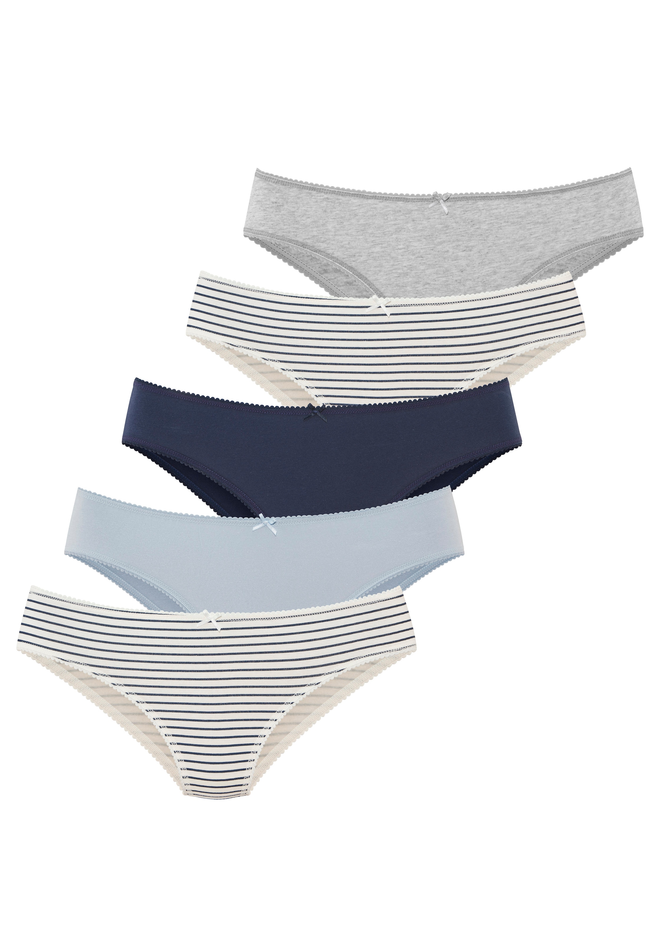 Vivance Jazz-Pants Slips mit kleiner Häkelkante, weiche Baumwollmischung