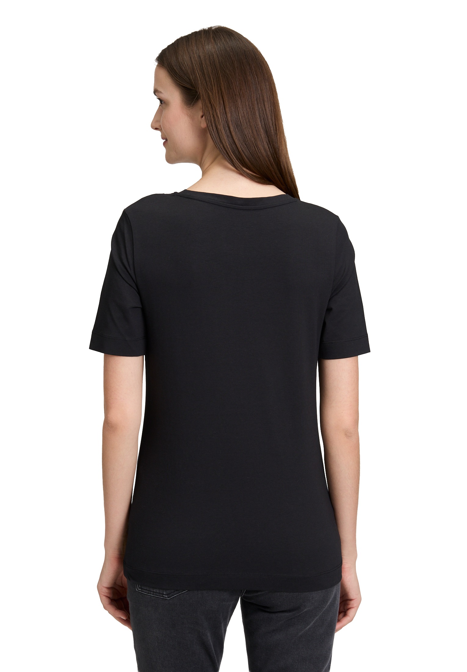 Betty&Co Kurzarmshirt »Betty & Co Damen Basic Shirt mit Rundhalsausschnitt«, (1 tlg.), Form
