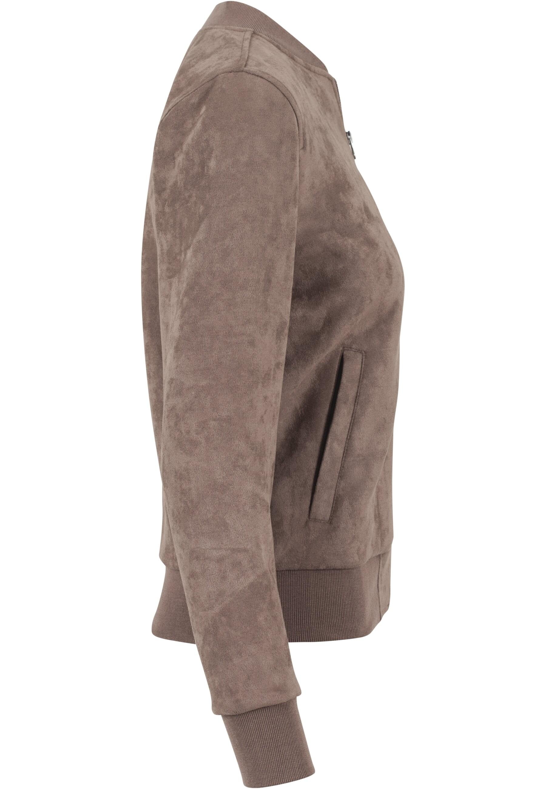 URBAN CLASSICS Bomberjacke »Urban Classics Damen Ladies Imitation Suede Bomber Jacket«, (1 St.), ohne Kapuze