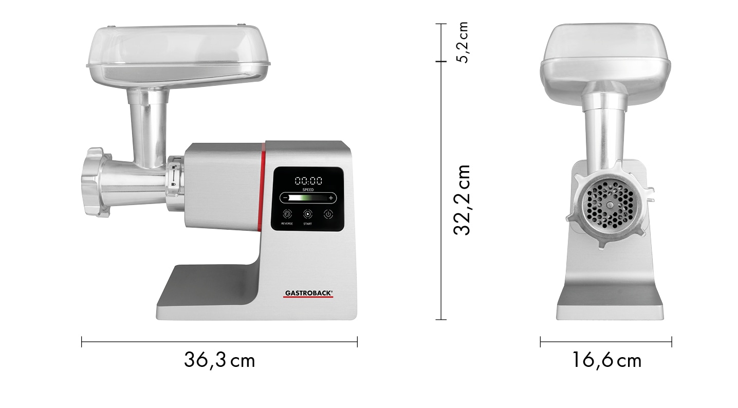 Gastroback Fleischwolf »Design Fleischwolf 6-in-1 Power Pro« inklusive Burger-Presse