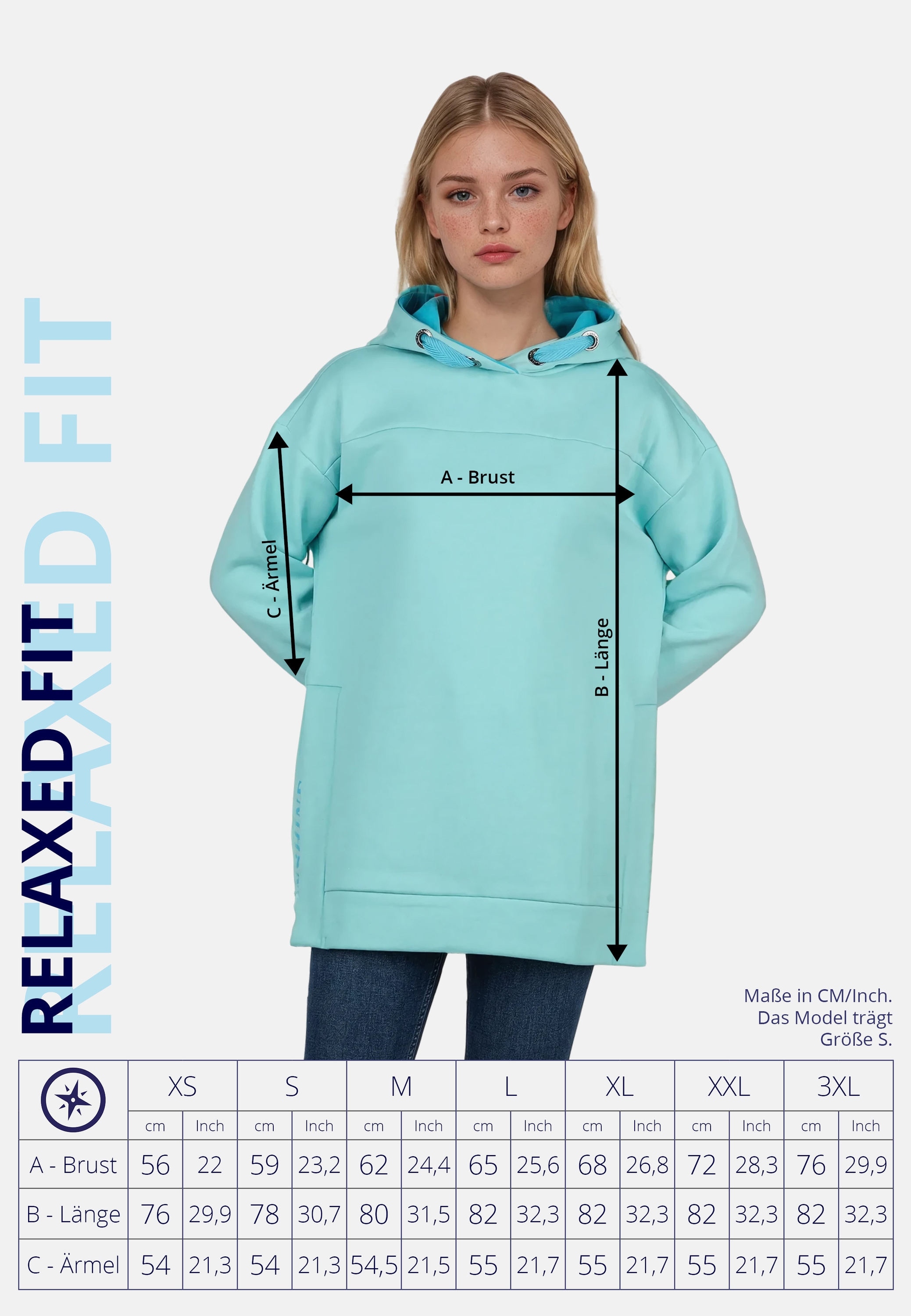 salzhaut Kapuzenpullover »Hoodie TIEKE«
