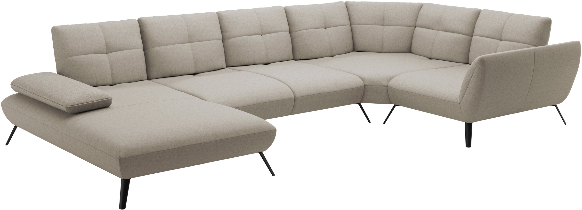 Places of Style Wohnlandschaft »Mikado U-Form«, inkl. Sitztiefenverstellung und Armteilverstellung