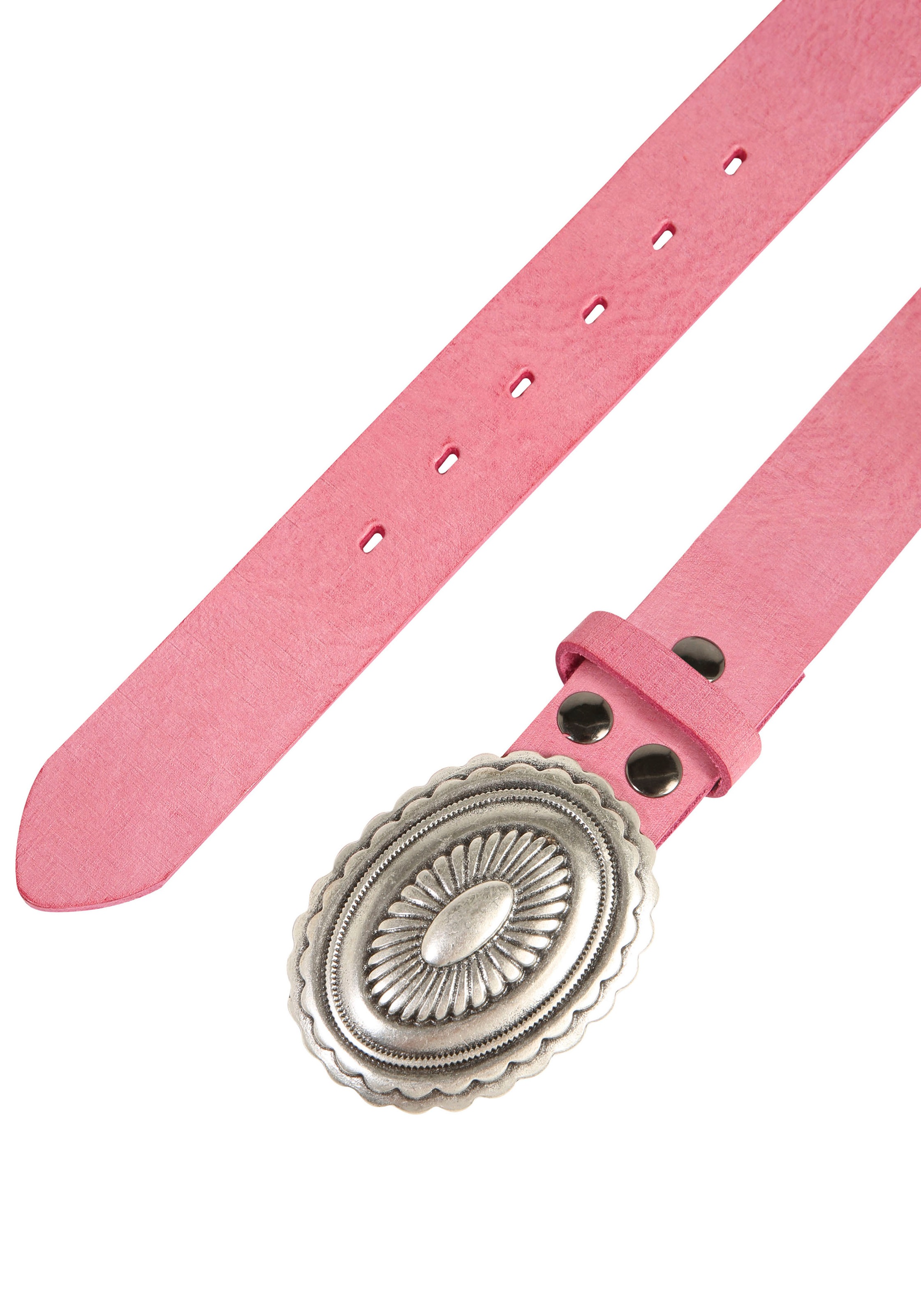 RETTUNGSRING by showroom 019° Ledergürtel mit austauschbarer Schließe »Mandala Silber«