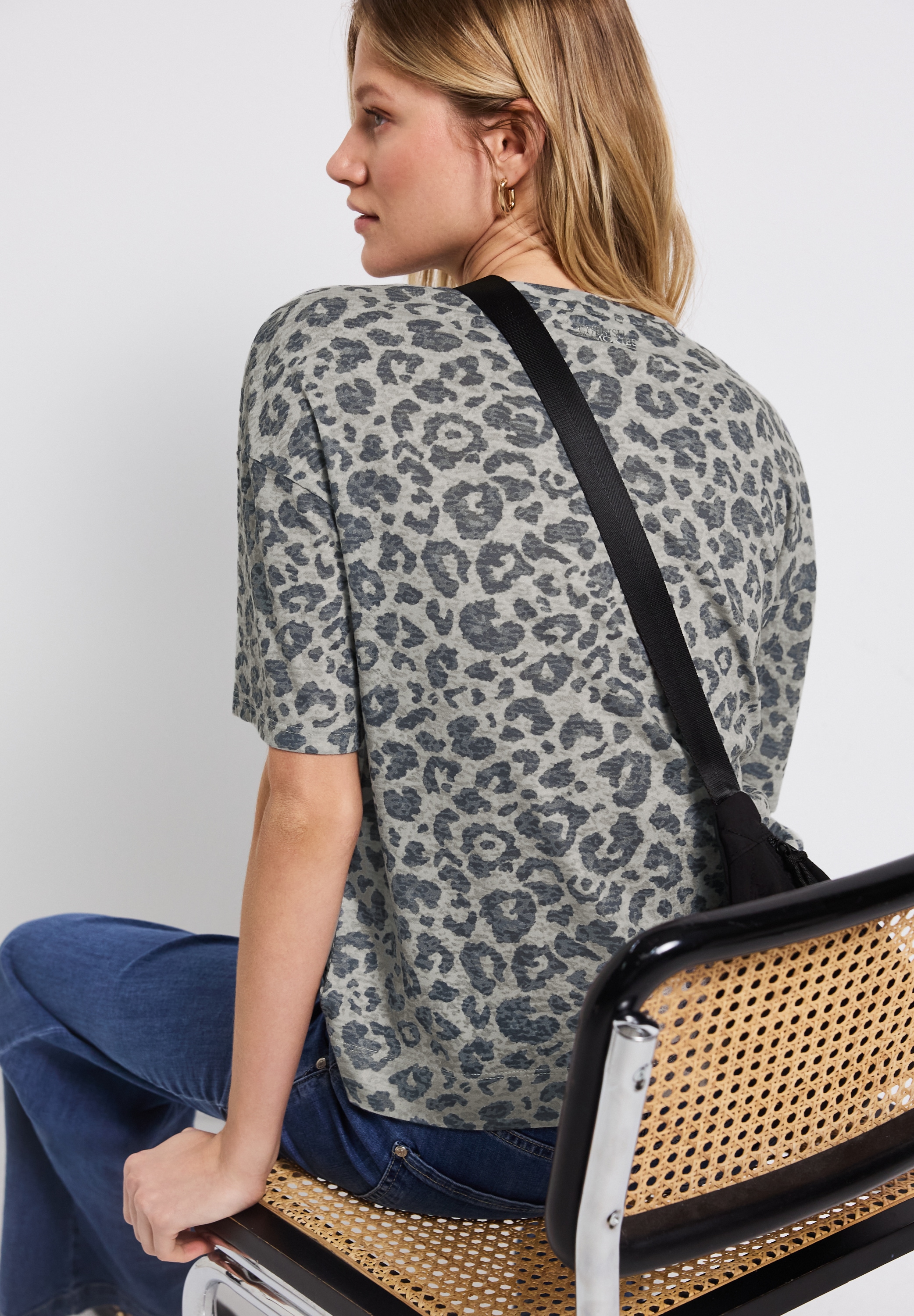 STREET ONE T-Shirt, mit Leo-Muster
