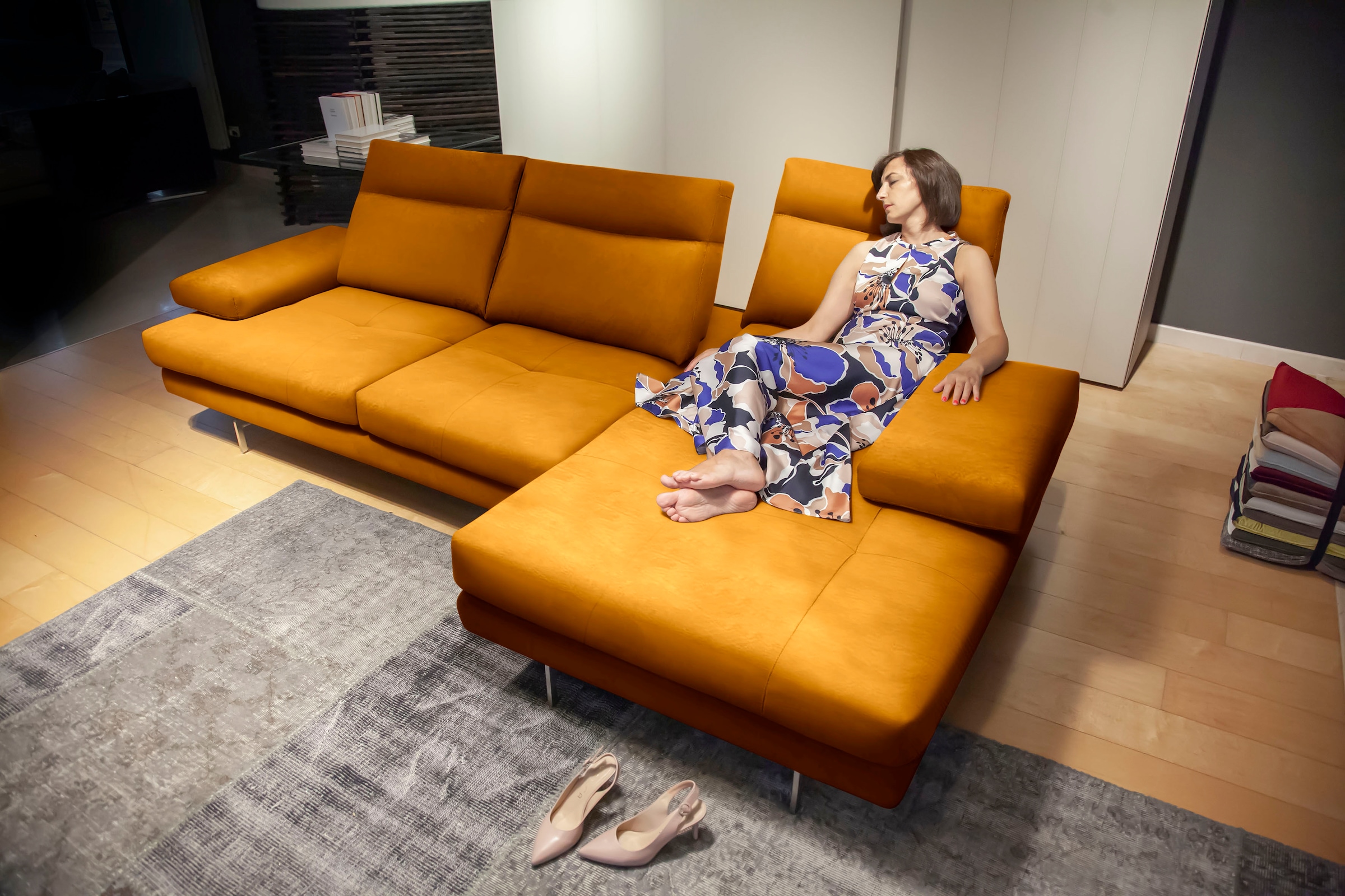 CALIA ITALIA Ecksofa "Toby Wing, B/T: 278/153 cm, Designsofa mit hohem Sitz günstig online kaufen