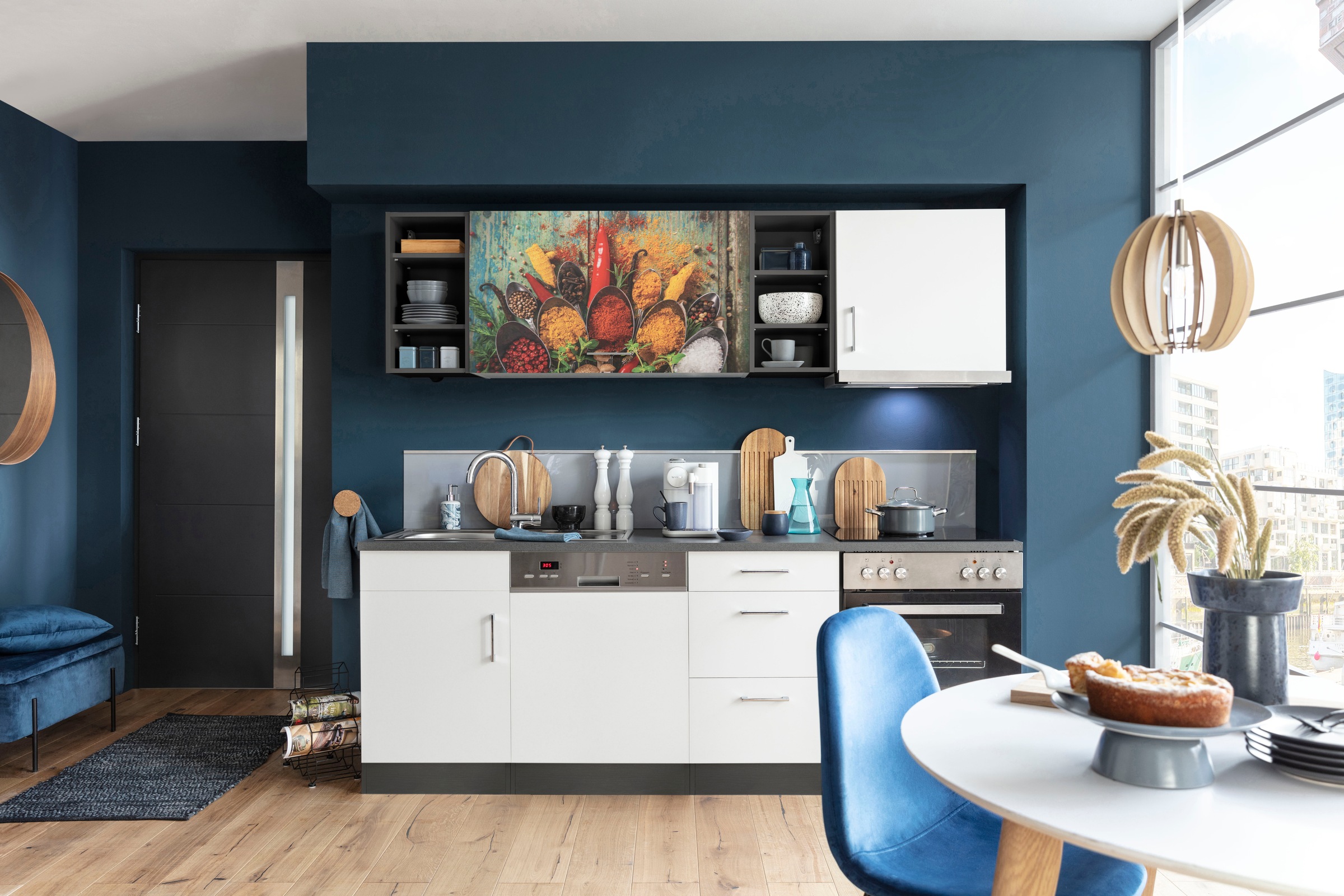 KOCHSTATION Küchenzeile "KS-Paris – Küchen mit einzigartigen Fotomotiven au günstig online kaufen