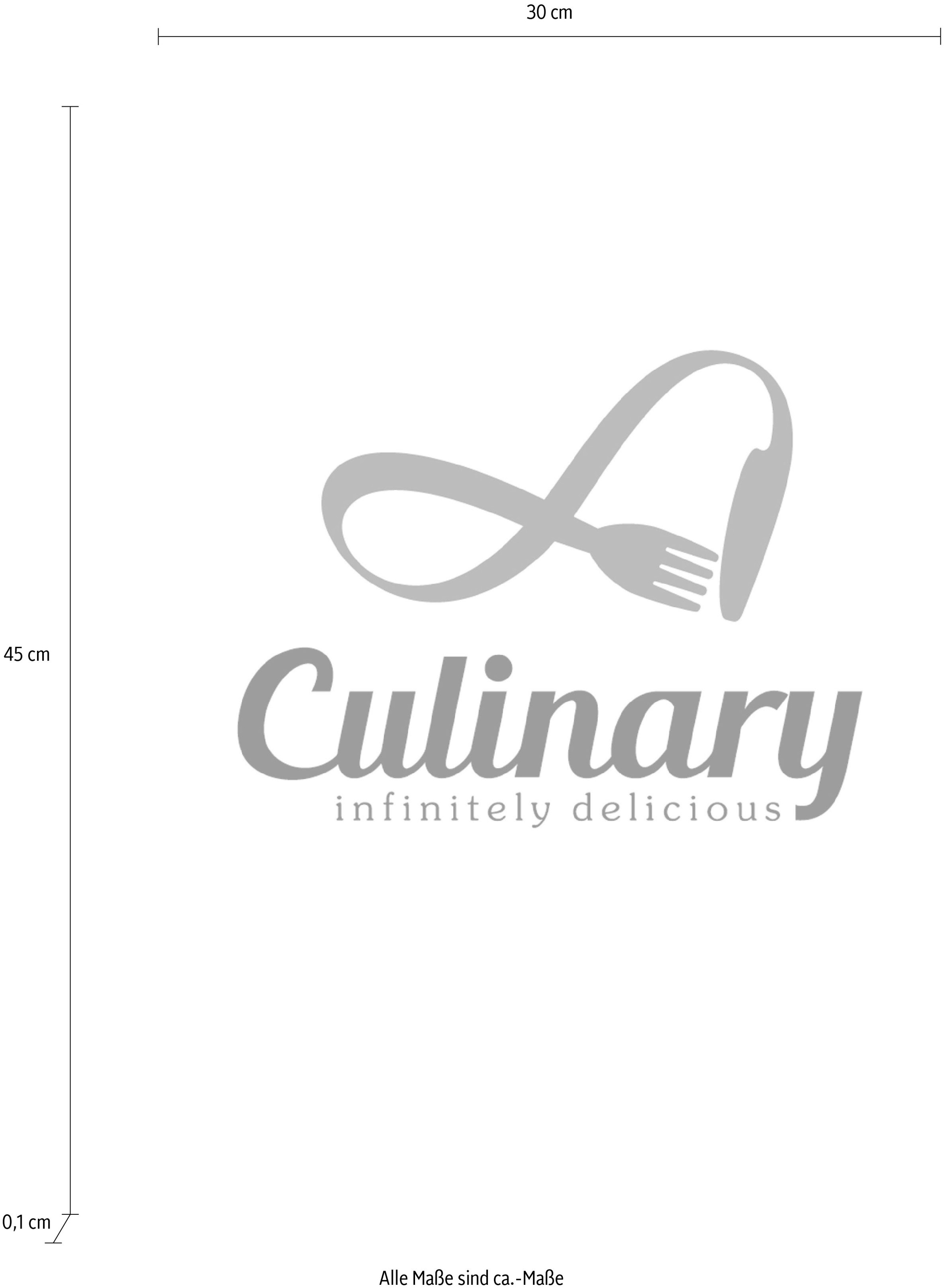 queence Wanddekoobjekt "Culinary", Stahlschild, Blechschild, Spruch, Witzig günstig online kaufen