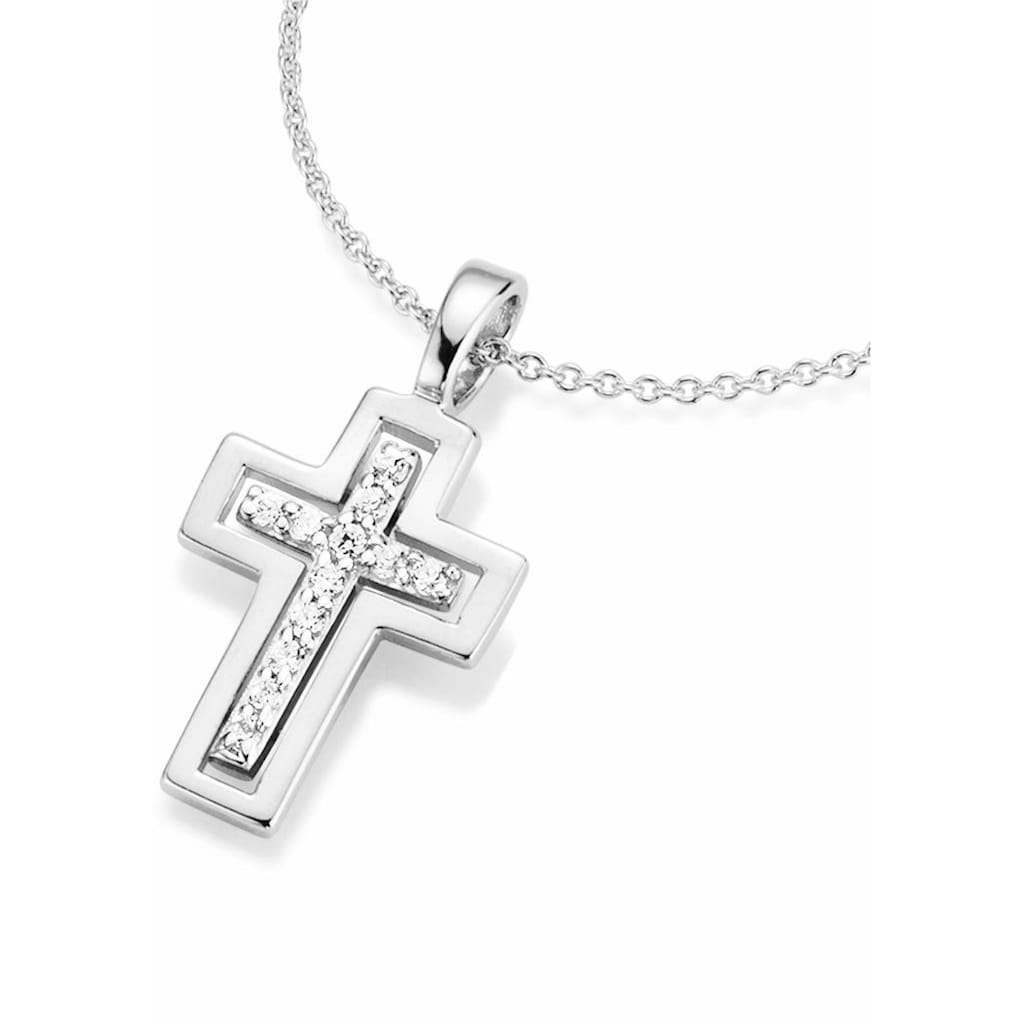 Firetti Kette mit Anhänger »Schmuck Geschenk Silber 925 Halsschmuck Halskette Ankerkette Kreuz«