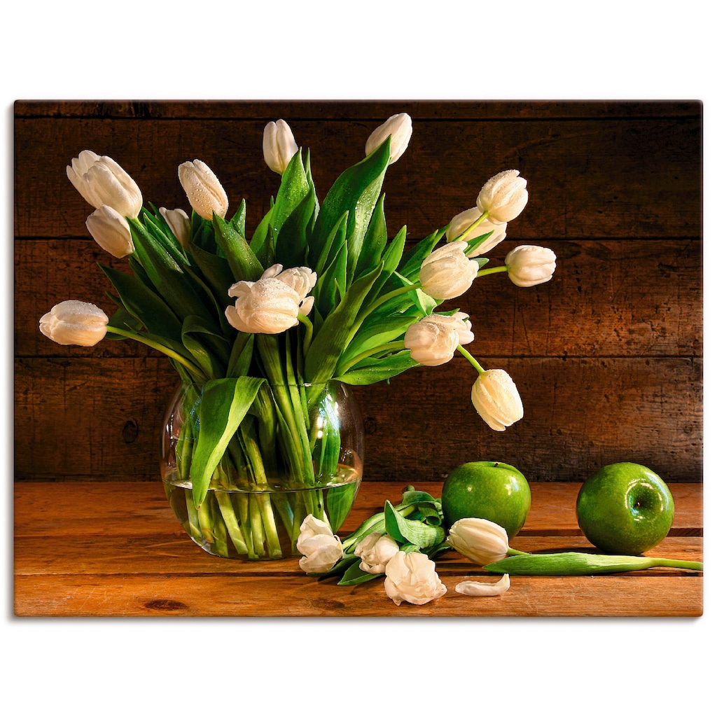 Artland Wandbild »Tulpen in Glasvase«, Blumen, (1 St.)