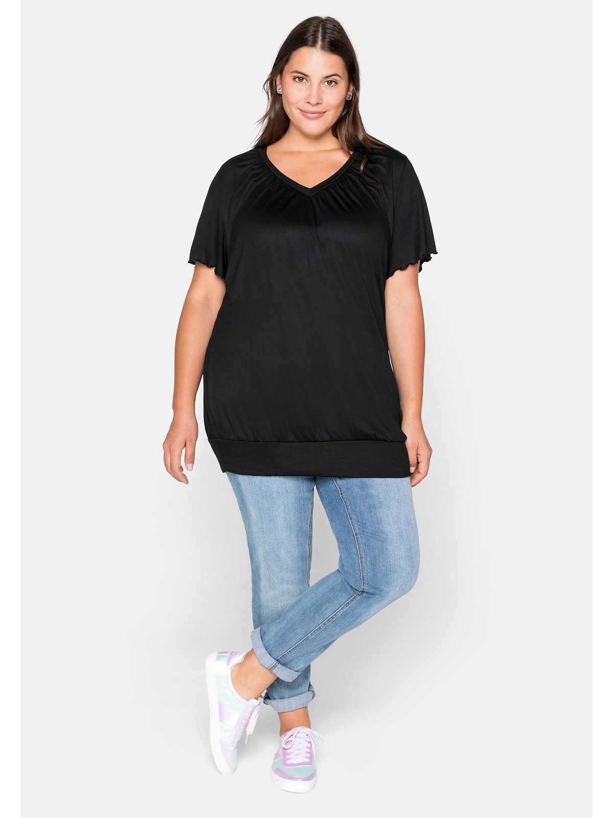 Sheego T-Shirt »Große Größen«, mit Flügelärmeln