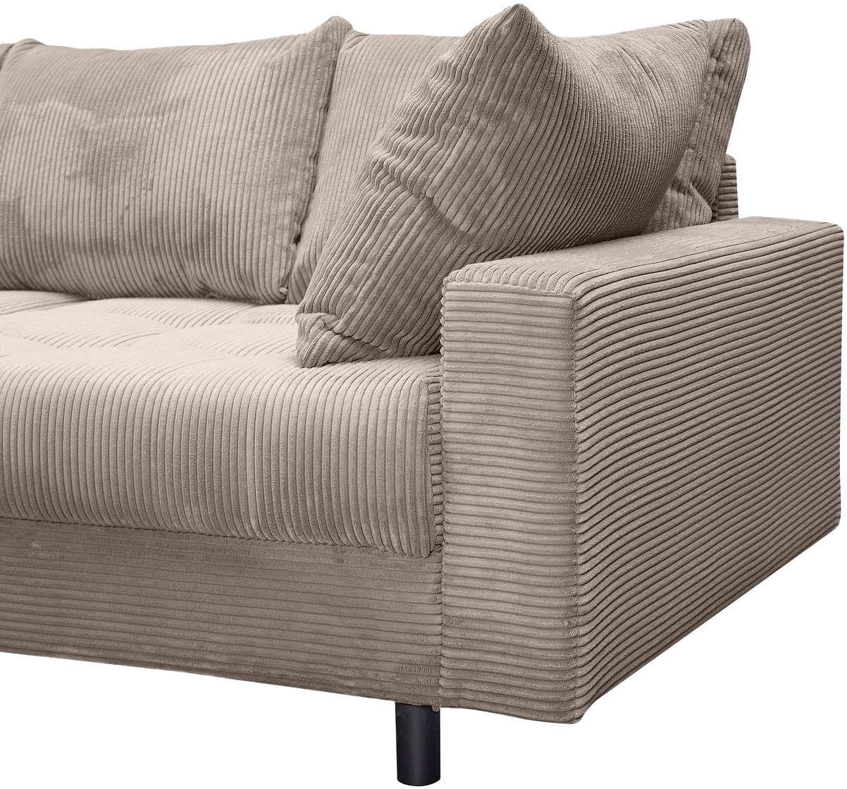 Home affaire Ecksofa »Toni L-Form, B: 215 cm«, mit Hocker & 2 Zierkissen, Federkern
