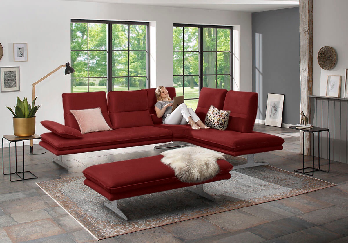W.SCHILLIG Ecksofa "broadway, Designsofa, mit tollem Sitzkomfort, L-Form", günstig online kaufen