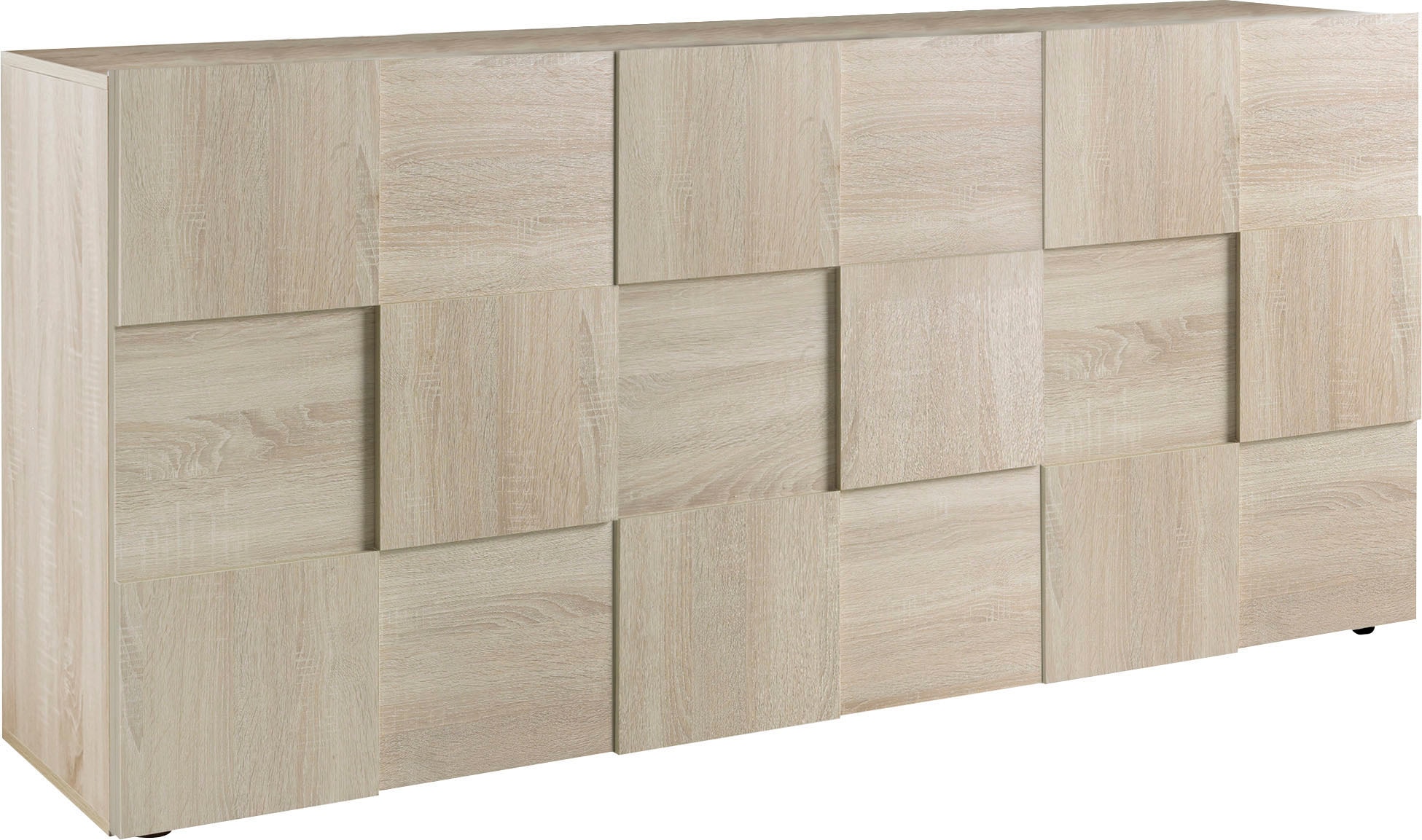 Home affaire Sideboard "Dama Breite 181, Kommode 3 Türen, Anrichte" Front in 3D-Optik, viel Stauraum, verschiedene Farben