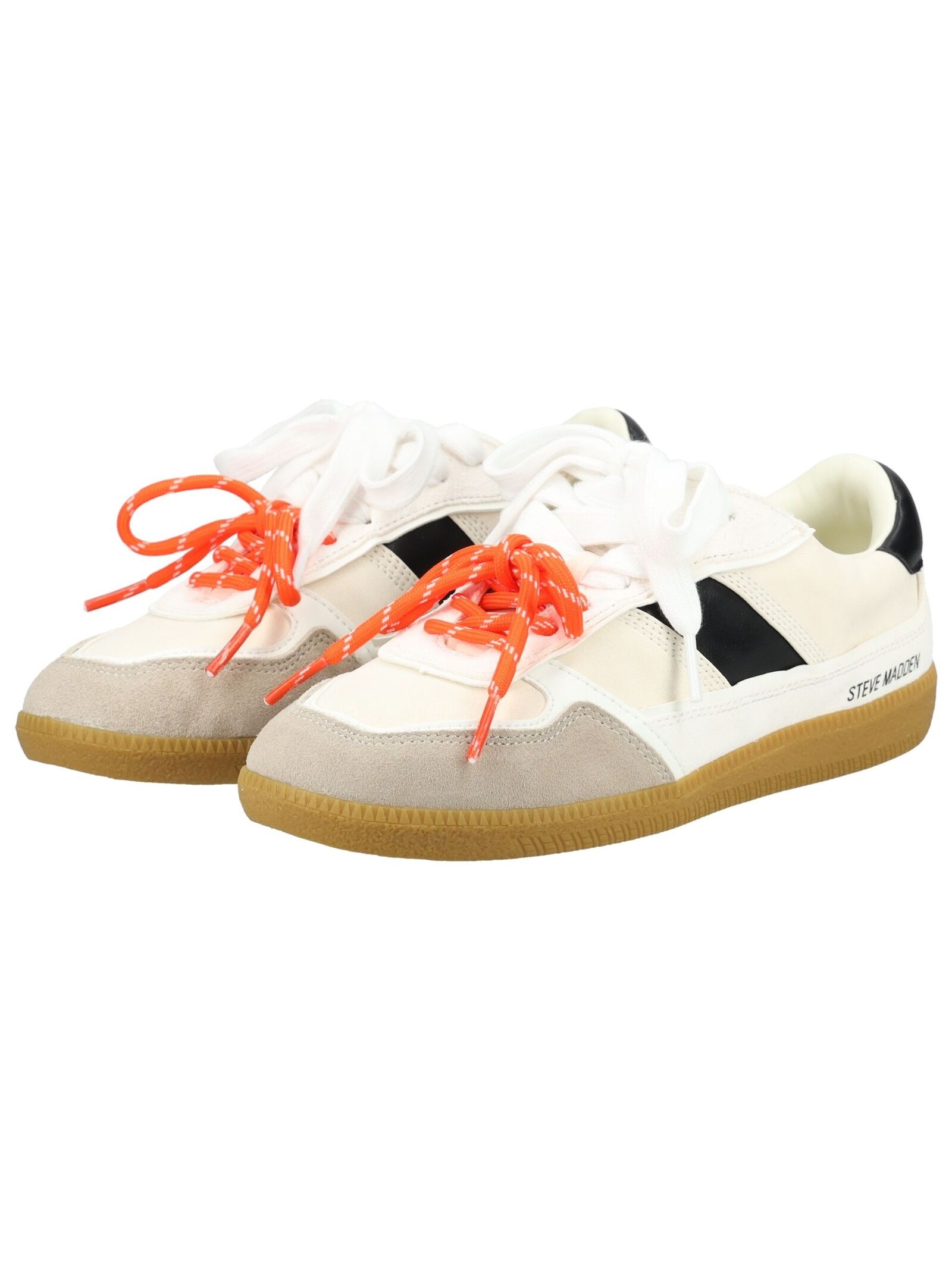 Steve Madden Synthetic Leather Sneaker White/Black Size 40 3
