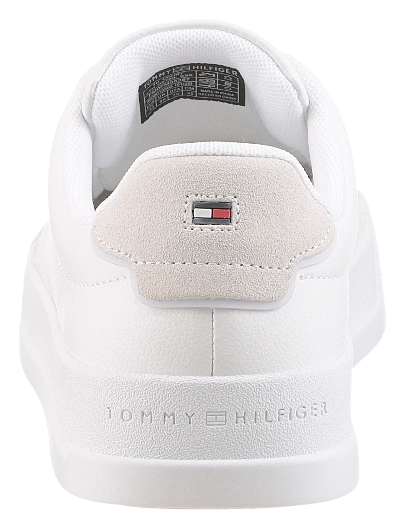 Tommy Hilfiger Sneaker »TH COURT LTH DETAIL ESS«, Freizeitschuh, Halbschuh, Schnürschuh mit seitlichem Logoschriftzug